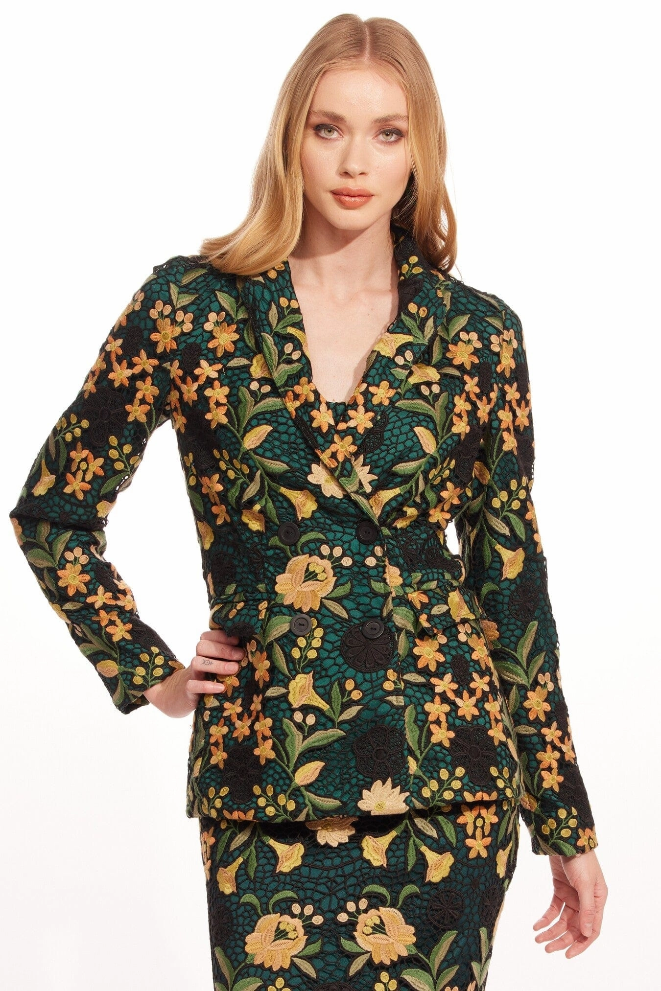 Single Breasted Alexey Jacket ?C Harvest Bloom