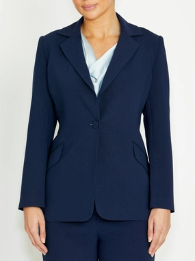 Spring Layer Luxe Outerwear Lola Navy Blazer
