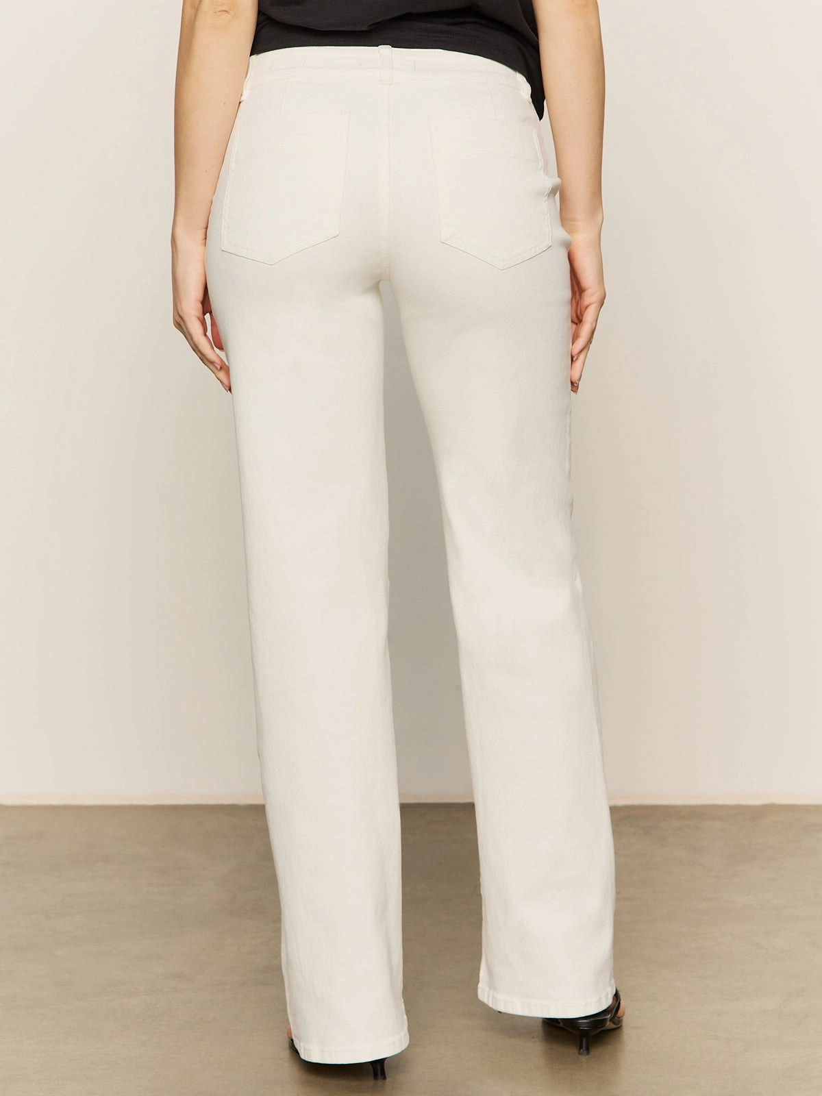 Smart Style Marine Full Length Semi High Rise Jeans Bleached White