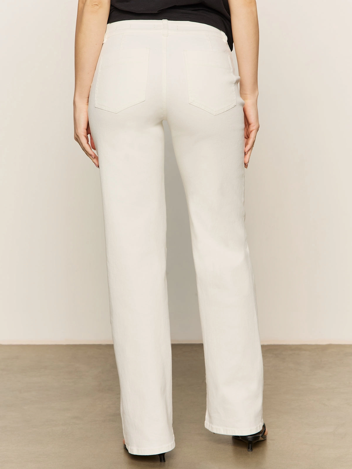 Smart Style Marine Full Length Semi High Rise Jeans Bleached White