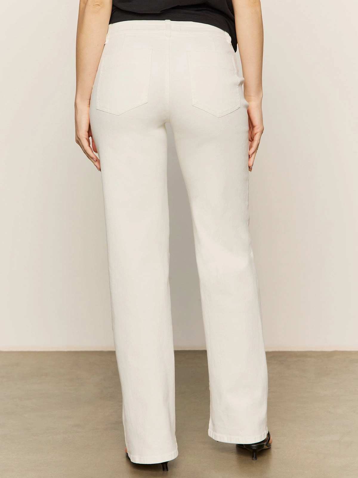 Smart Style Marine Full Length Semi High Rise Jeans Bleached White