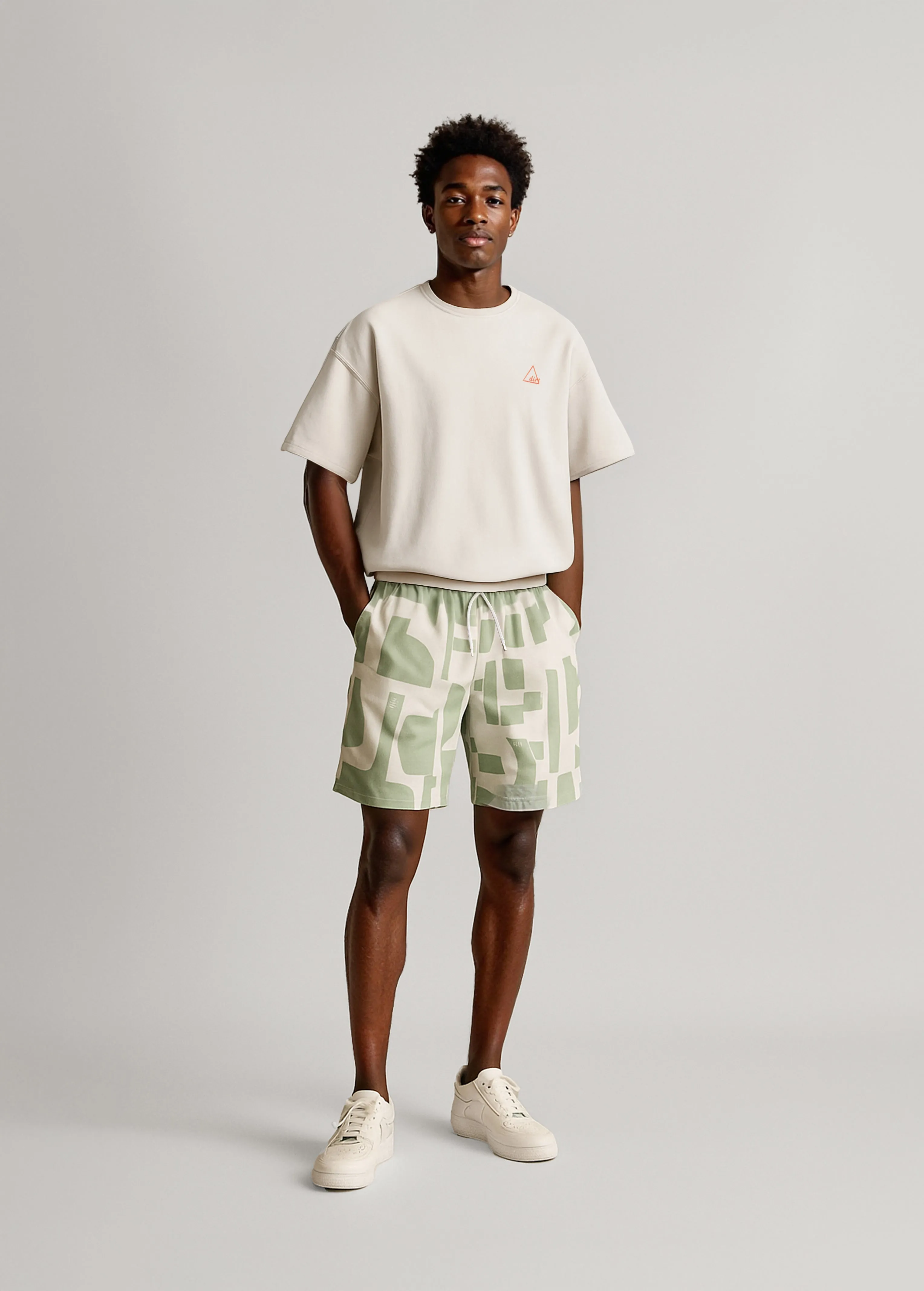 Mild Day Outfit DRT Cropped Sleeve Sweatshirt