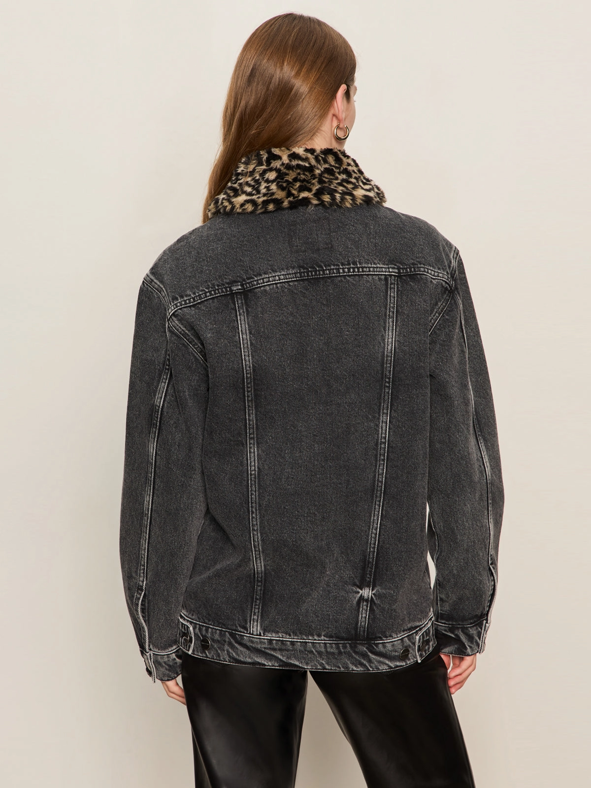 Soft Appeal Boyfriend Trucker Jacket Washed Black Denim