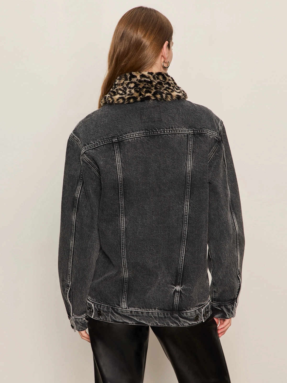 Soft Appeal Boyfriend Trucker Jacket Washed Black Denim