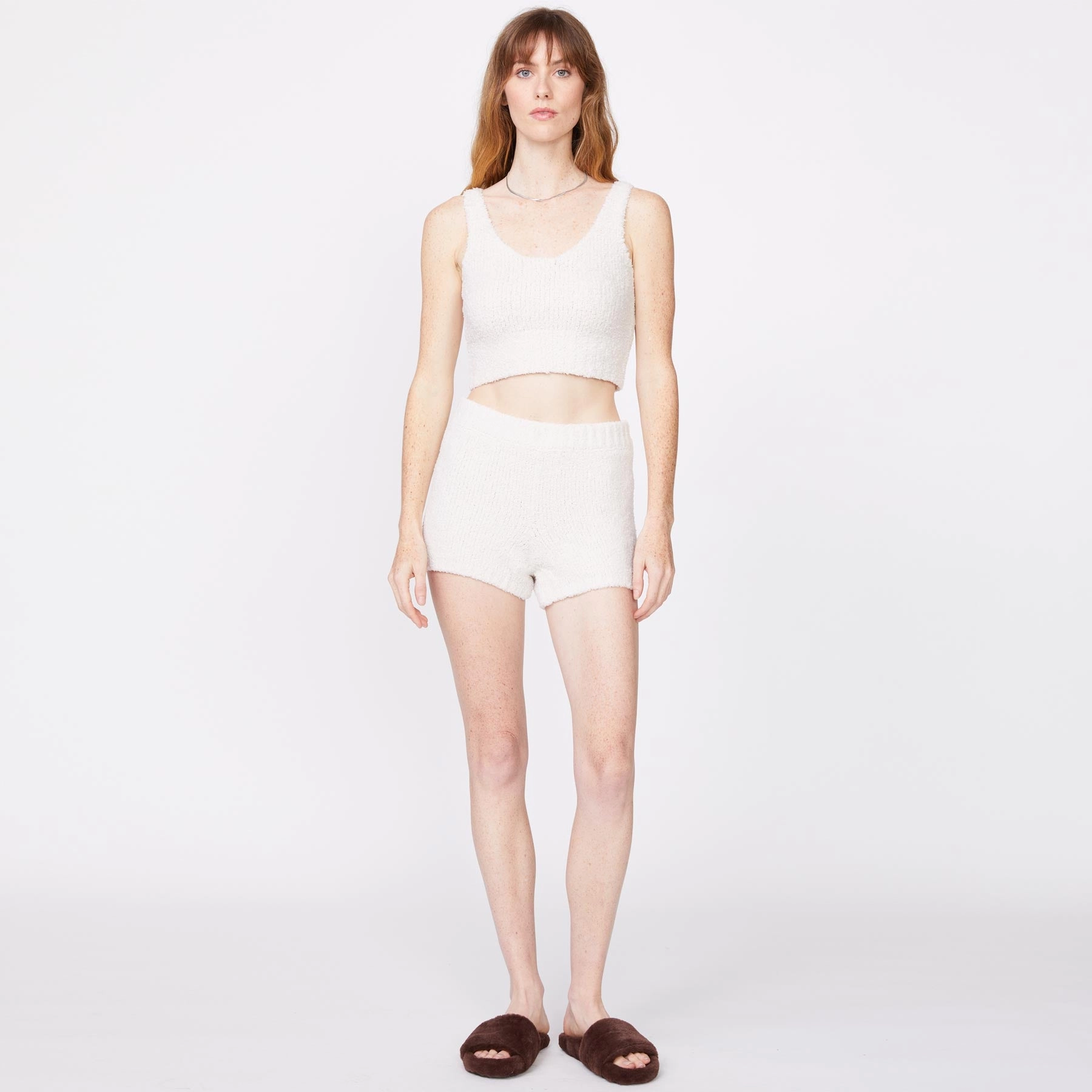 soft fit Plush Sweater Shorts