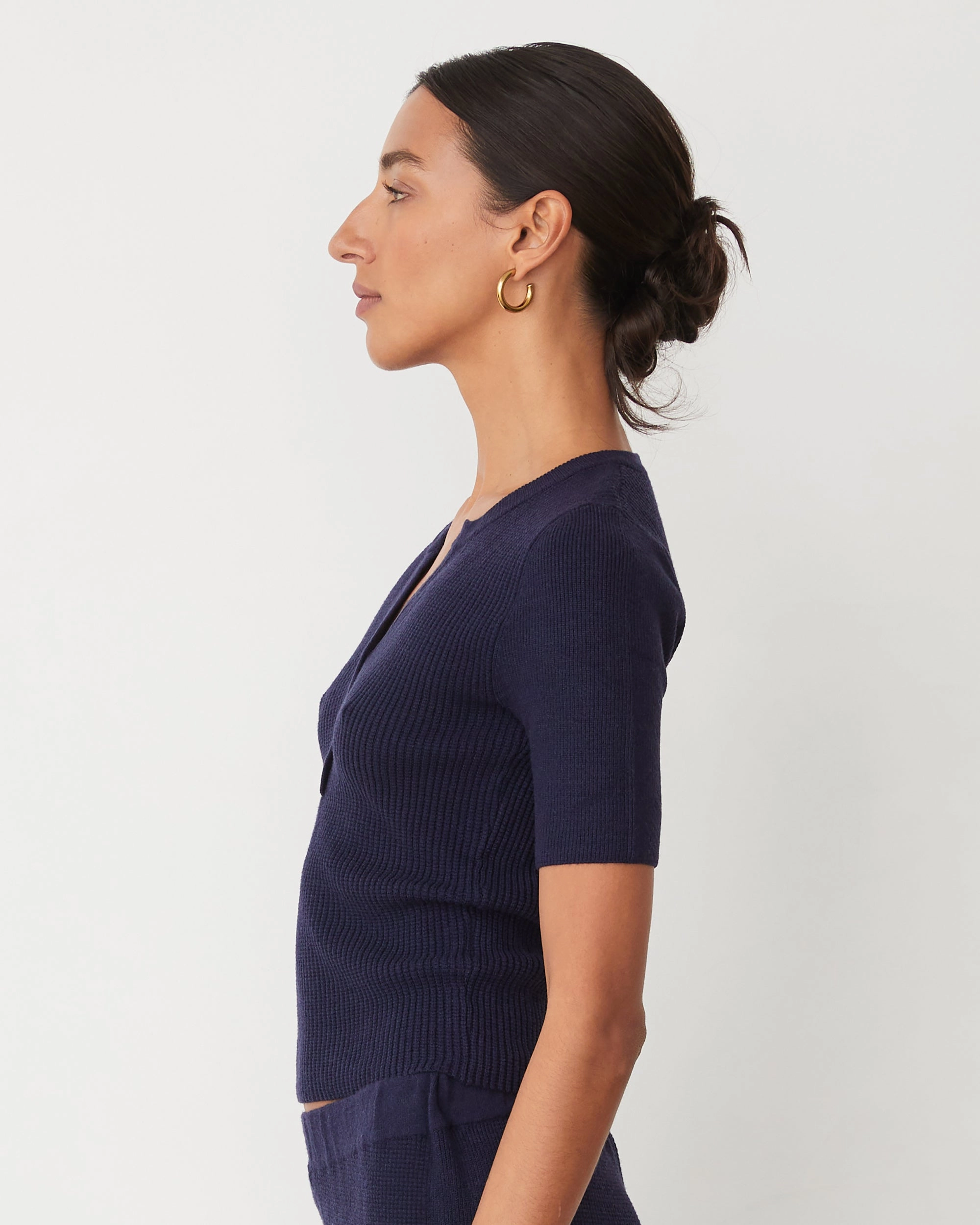 soft fit Softknit Rib Waffle Henley