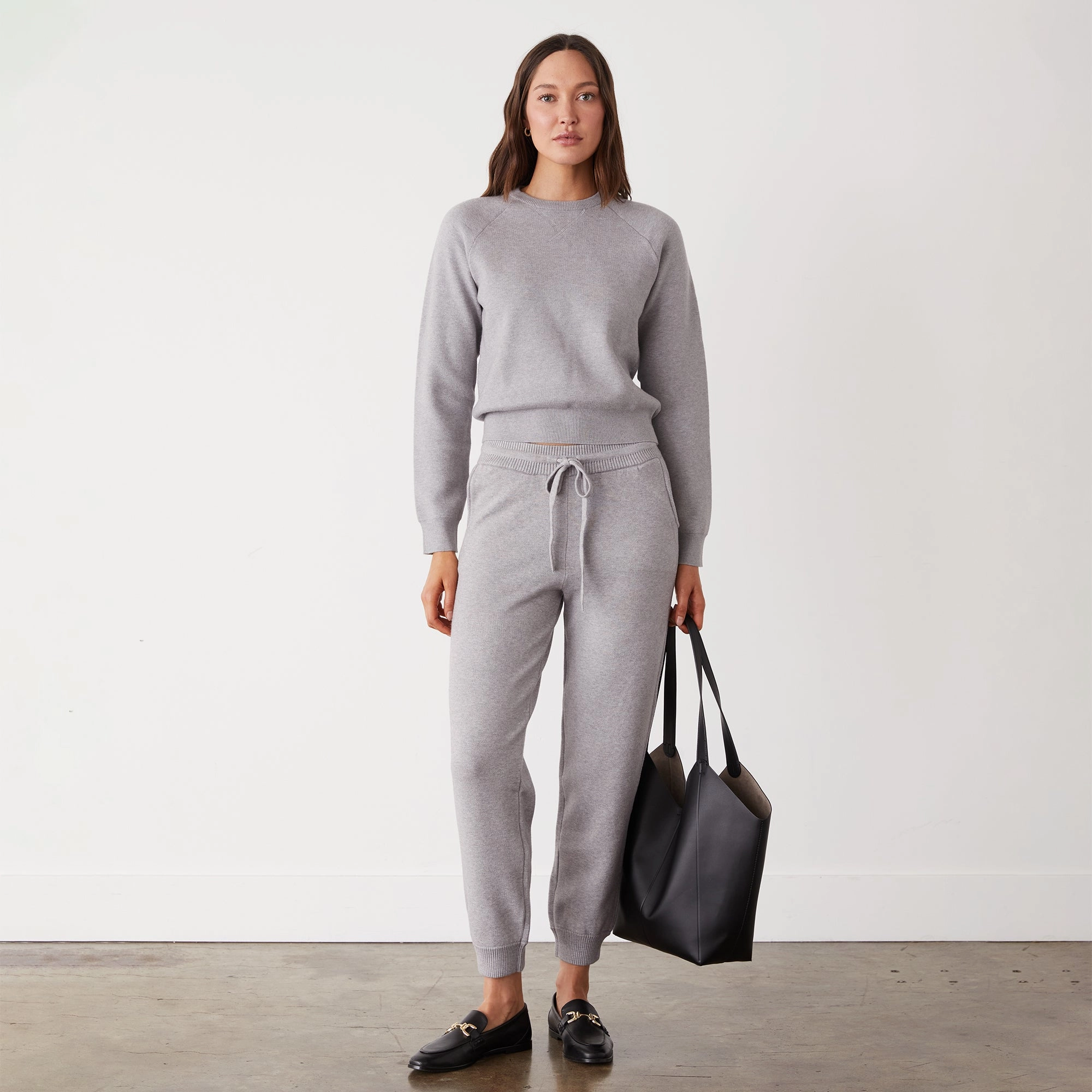 Side zipper Day To Night Soft Knit Cuffed Jogger