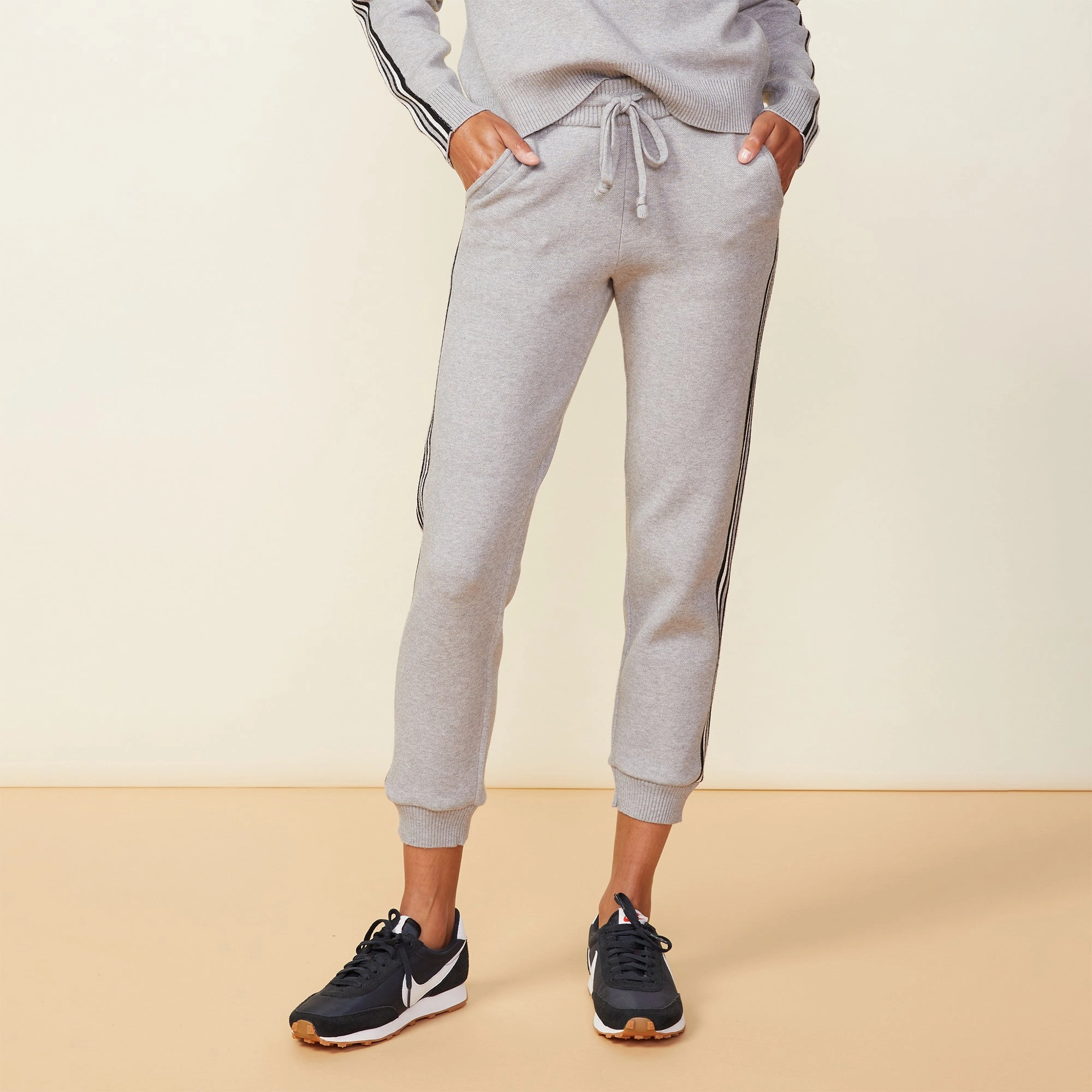 Soft Knit Track Cuffed Jogger Flattering Fit