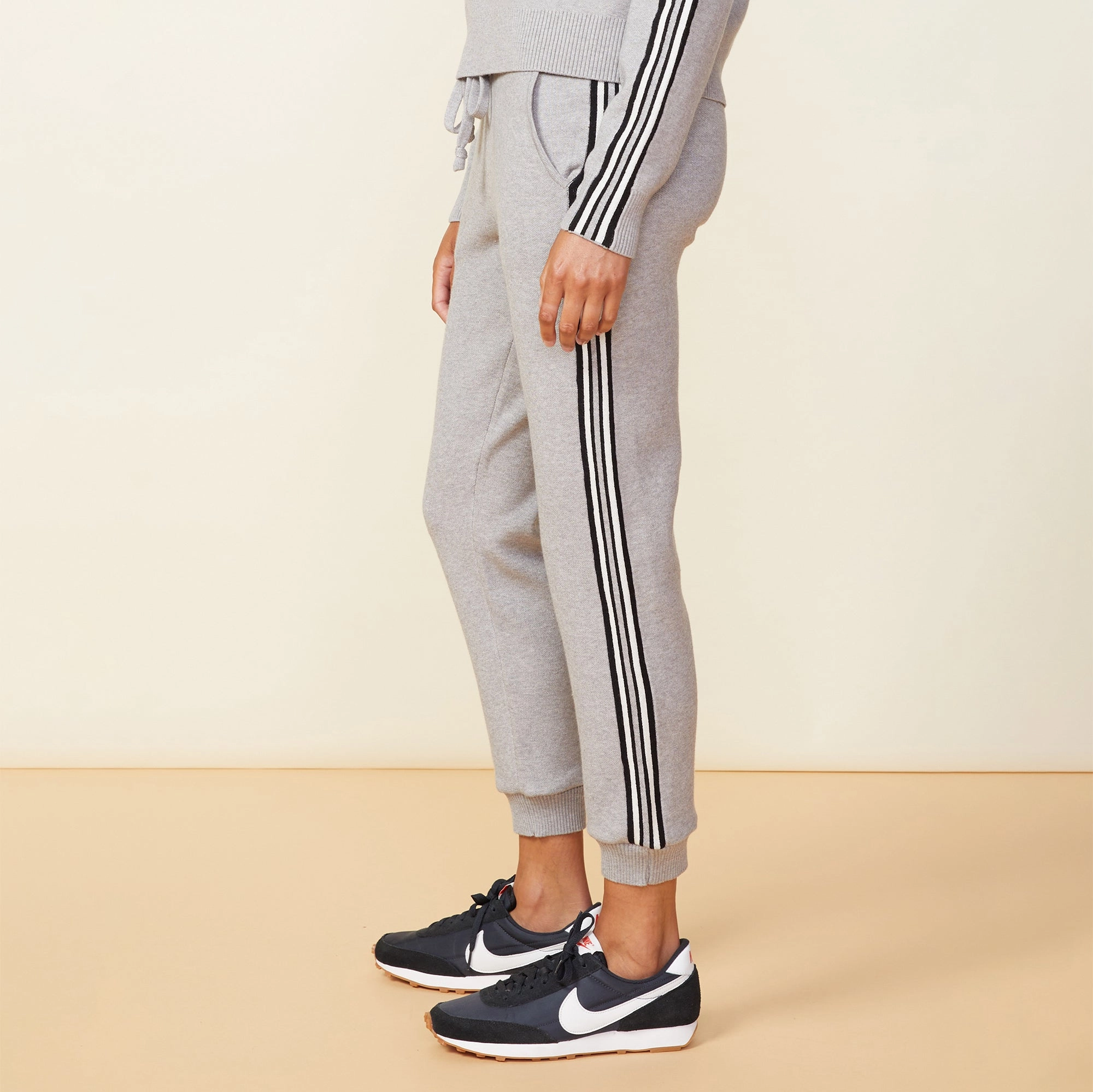 Soft Knit Track Cuffed Jogger Flattering Fit