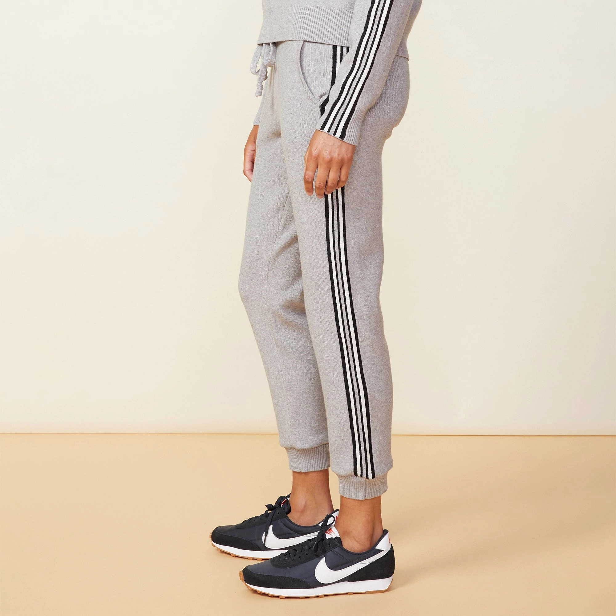 Soft Knit Track Cuffed Jogger Flattering Fit