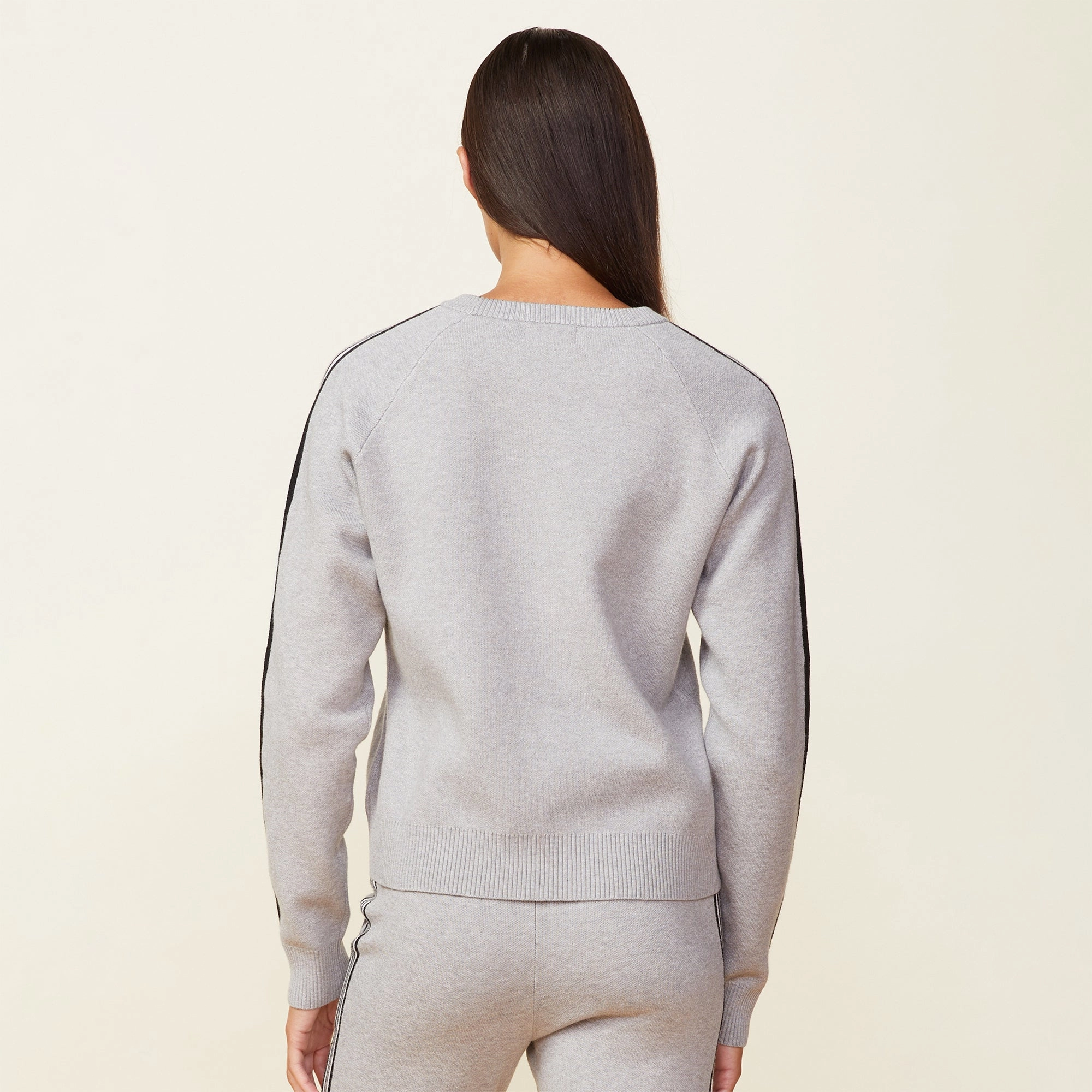 Soft Knit Track Raglan Sweater Elegant Modern