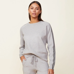 Soft Knit Track Raglan Sweater Classic Interview Elegant Teacher