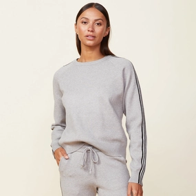 Soft Knit Track Raglan Sweater Comfortable walking shoes