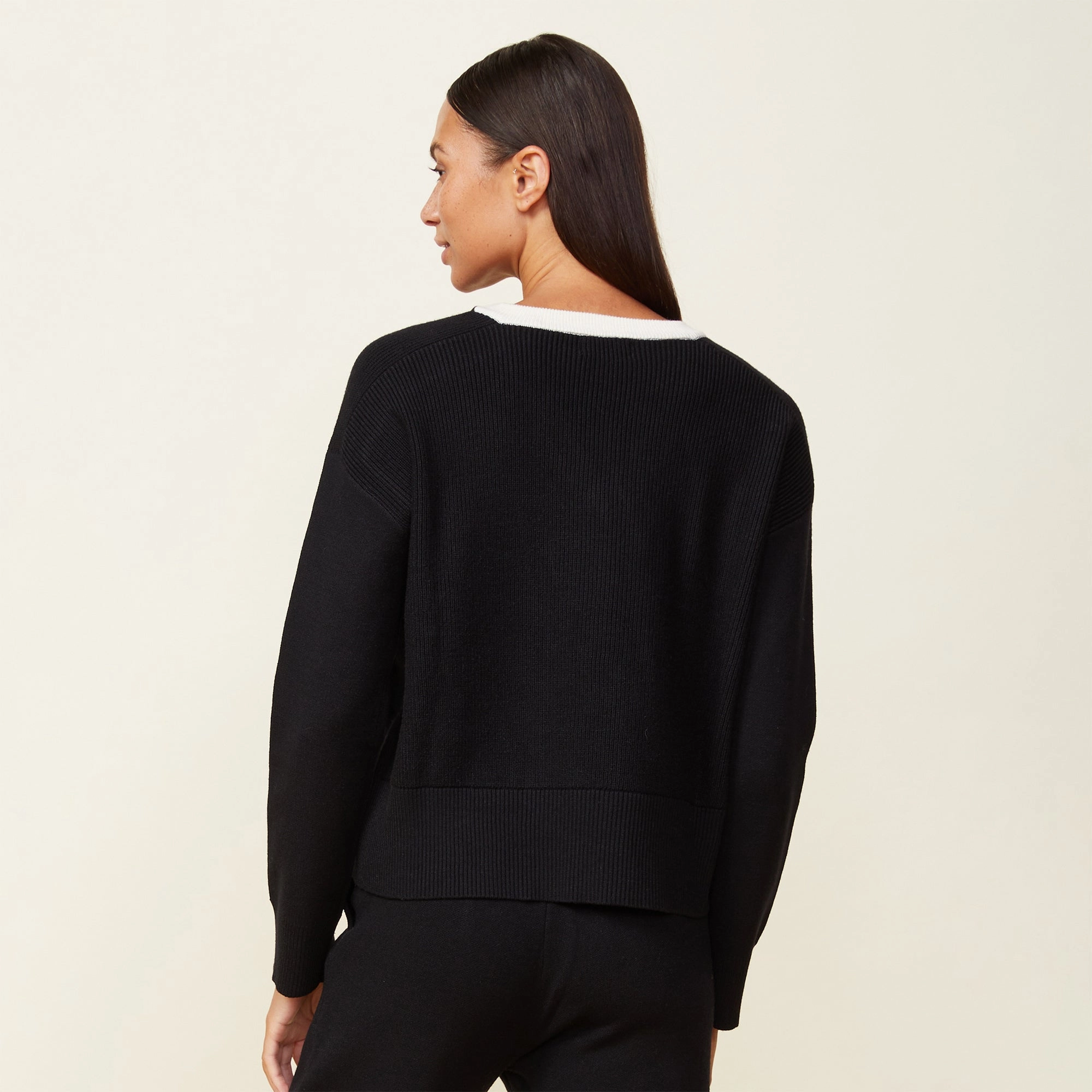 Soft Knit V Neck Sweater Bold Hues