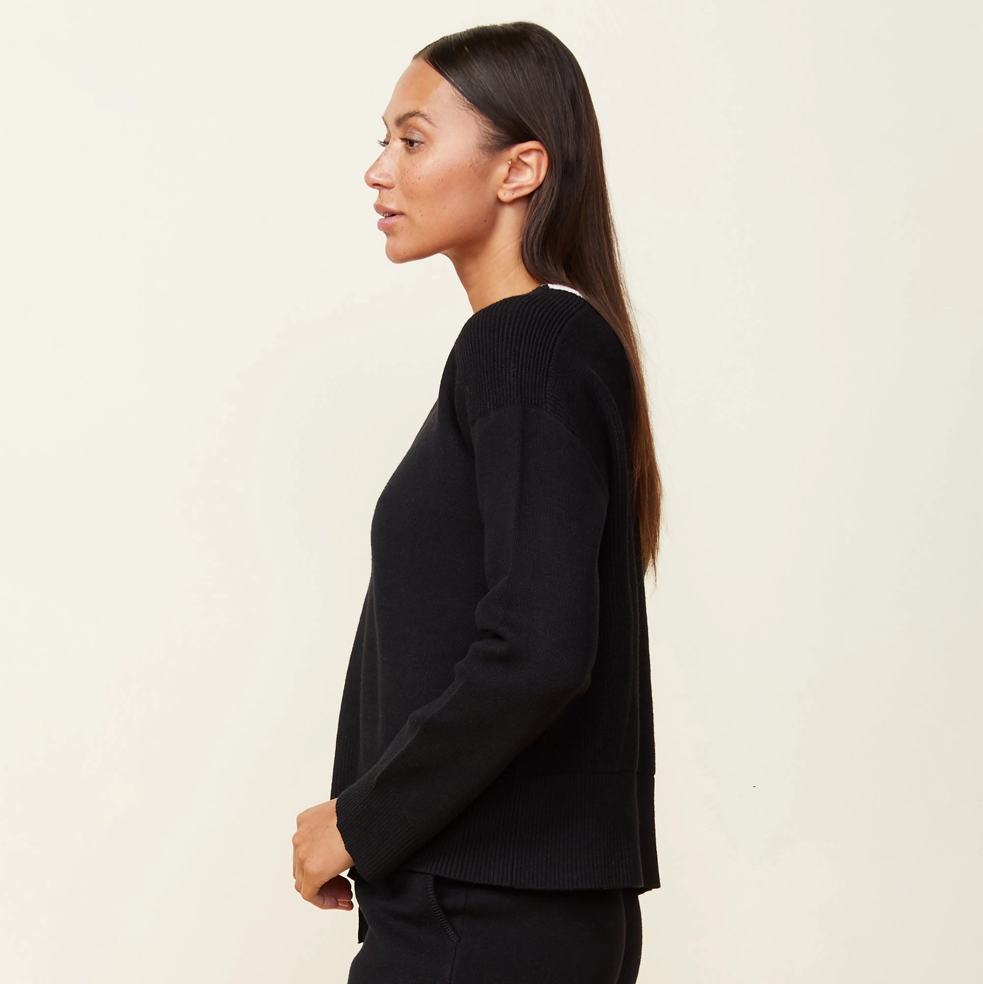 Soft Knit V Neck Sweater Bold Hues