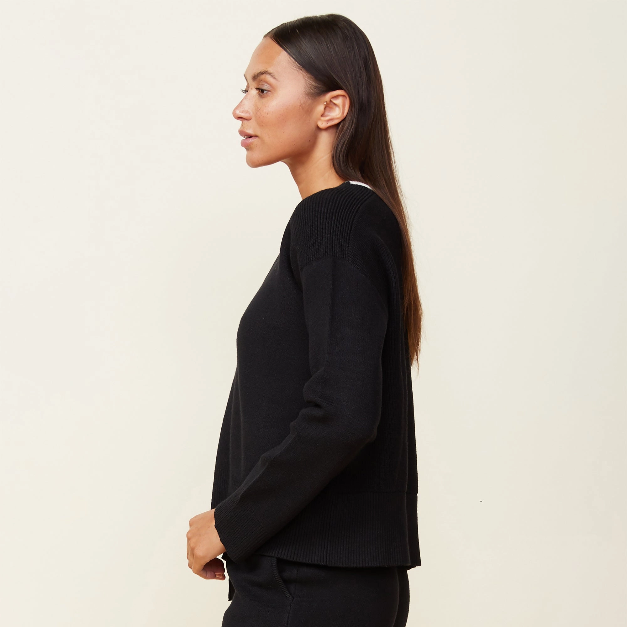 Soft Knit V Neck Sweater Stylish Sharp