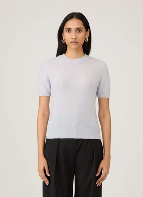 women's commute Women's Cashmere T-Shirt in Ice Blue
