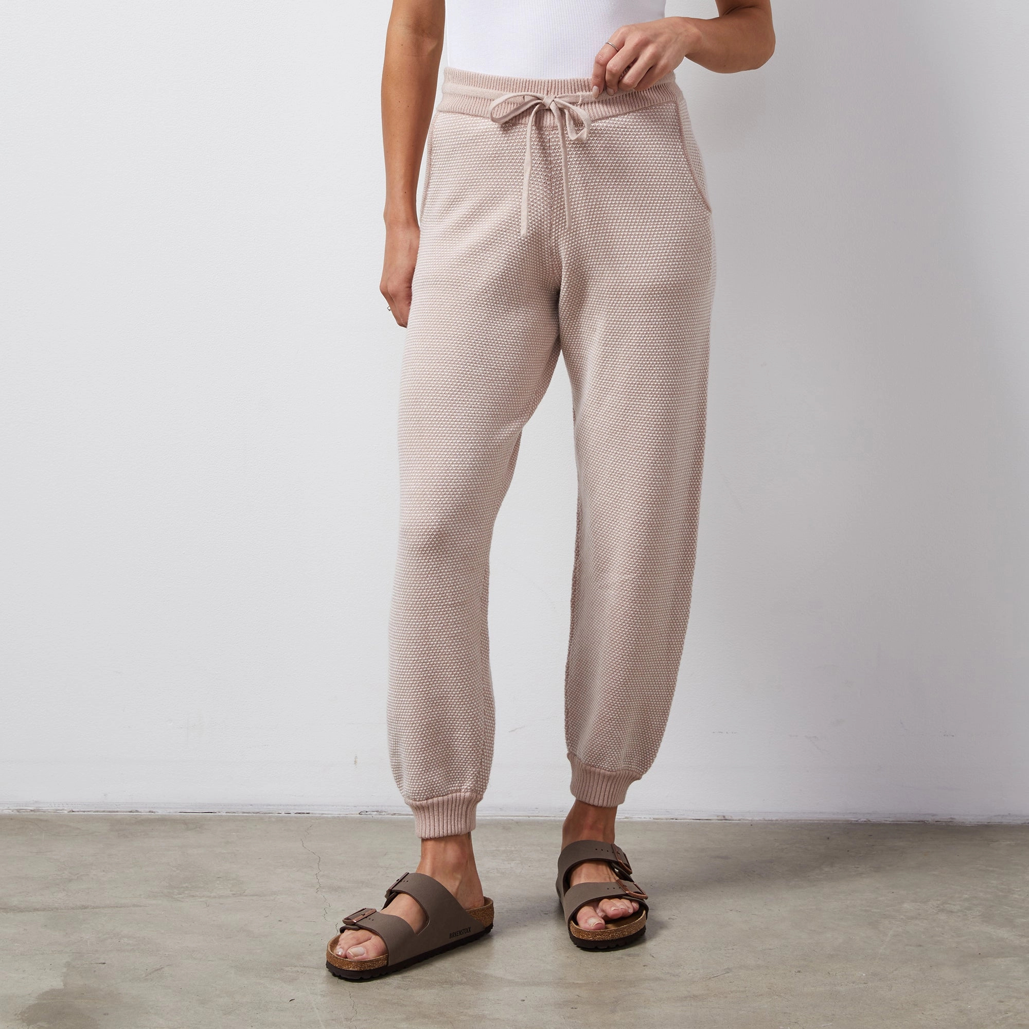 Soft Material Soft Knit Textured Cuffed Jogger