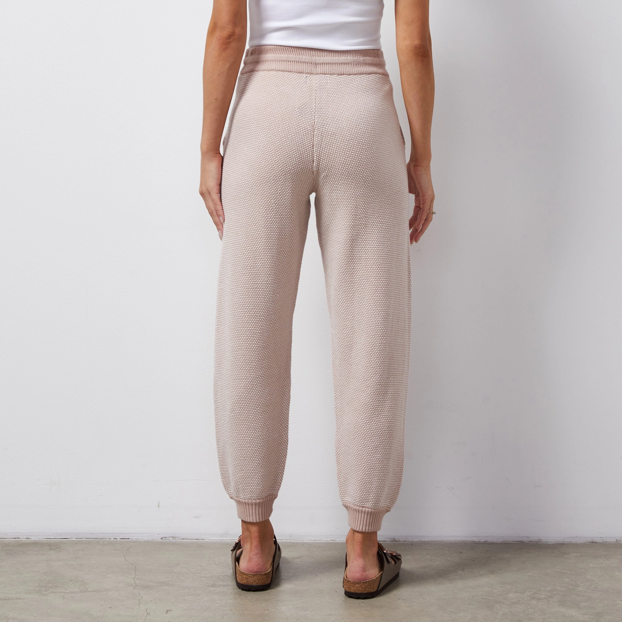 Soft Material Soft Knit Textured Cuffed Jogger