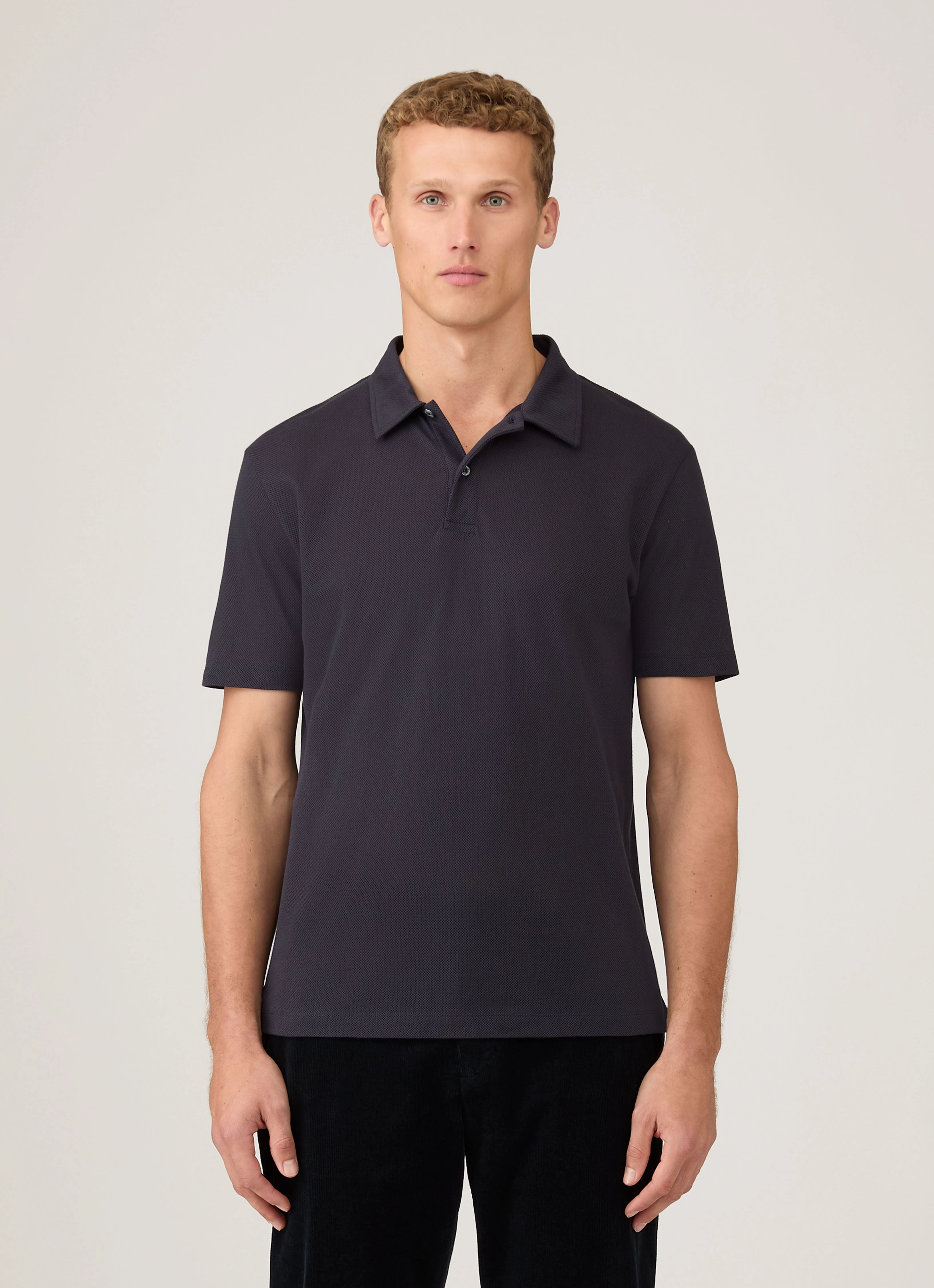 Soft Piece Men's Regular Fit Riviera Polo Shirt in Navy