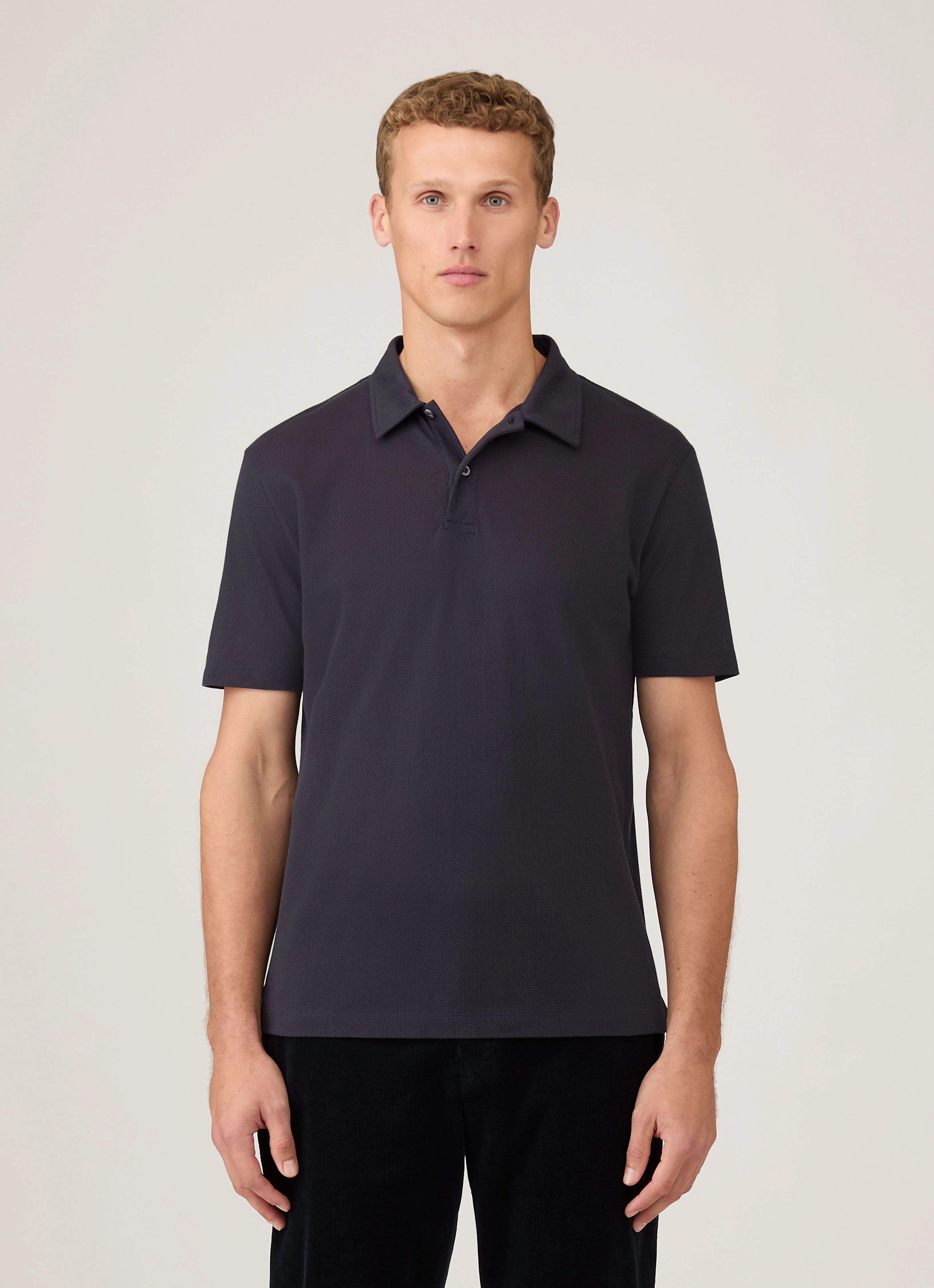 Soft Piece Men's Regular Fit Riviera Polo Shirt in Navy