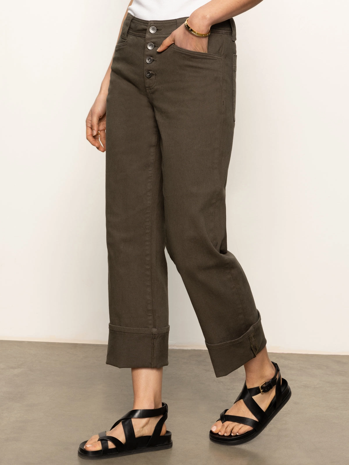 Soft Waist Luna Cuffed Standard Rise Jeans Kalamata
