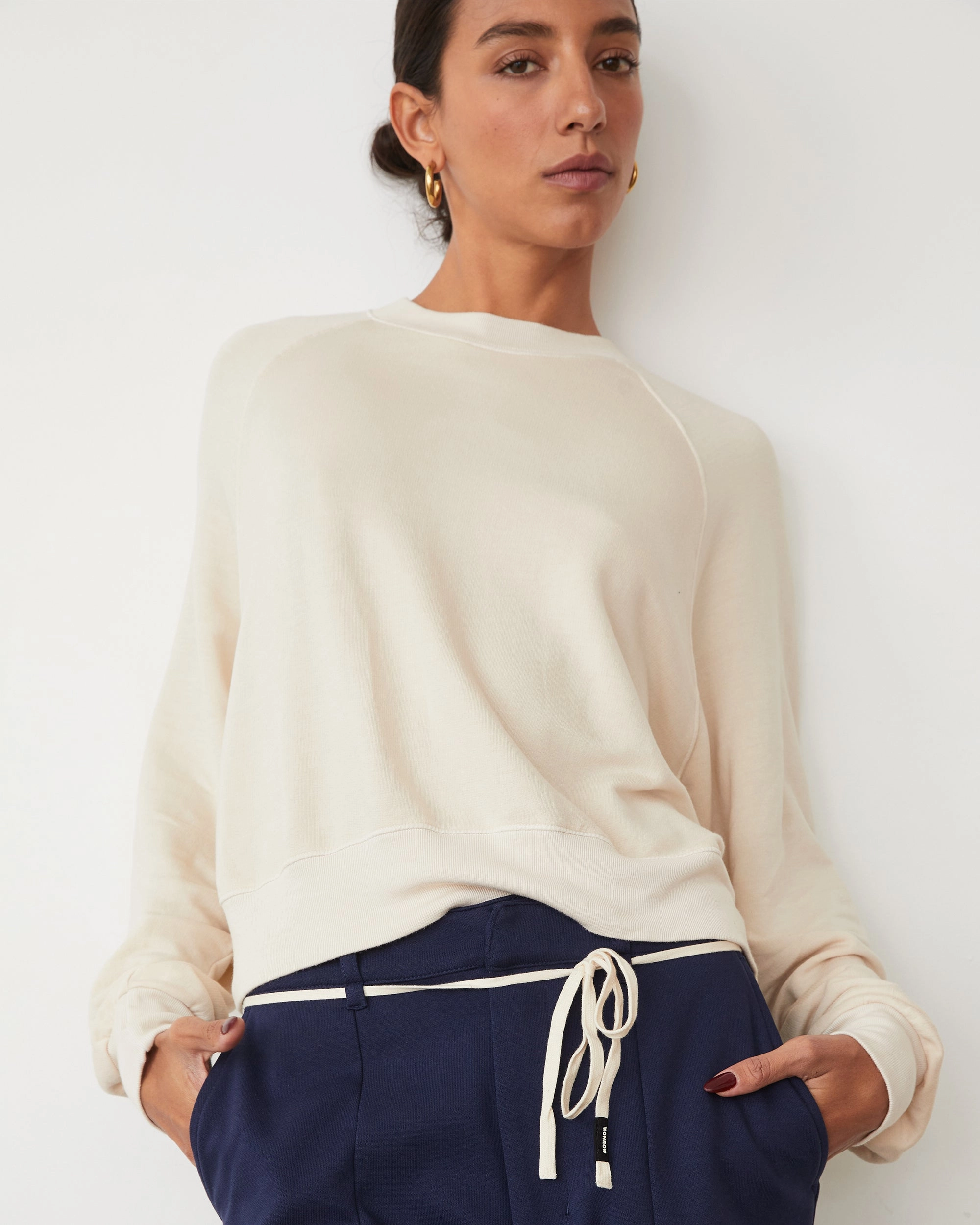 Softfleece Crop Crew Sweatshirt Minimal Fit