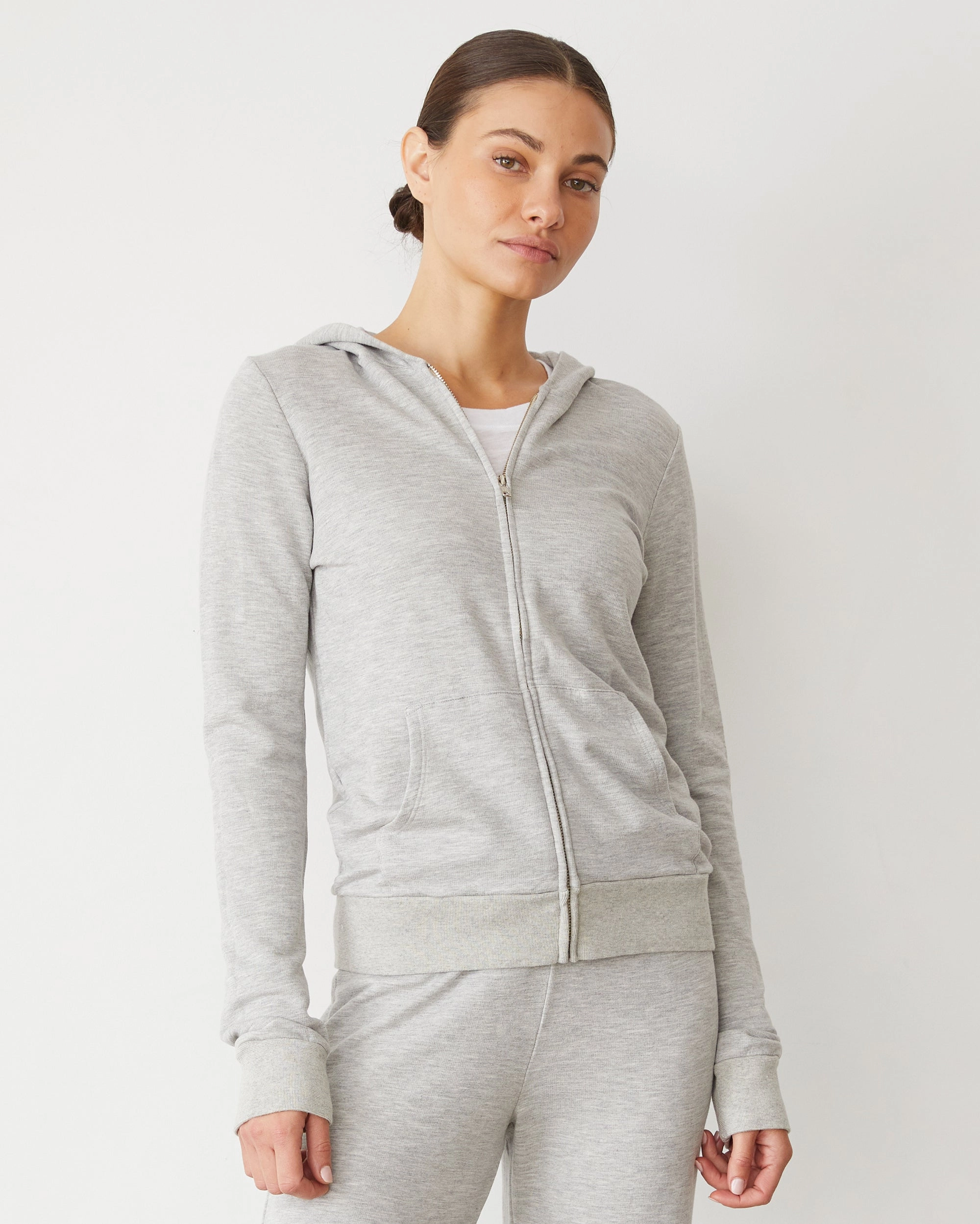 Softfleece Zip Up Hoody Structured Shoulders Timeless Interview