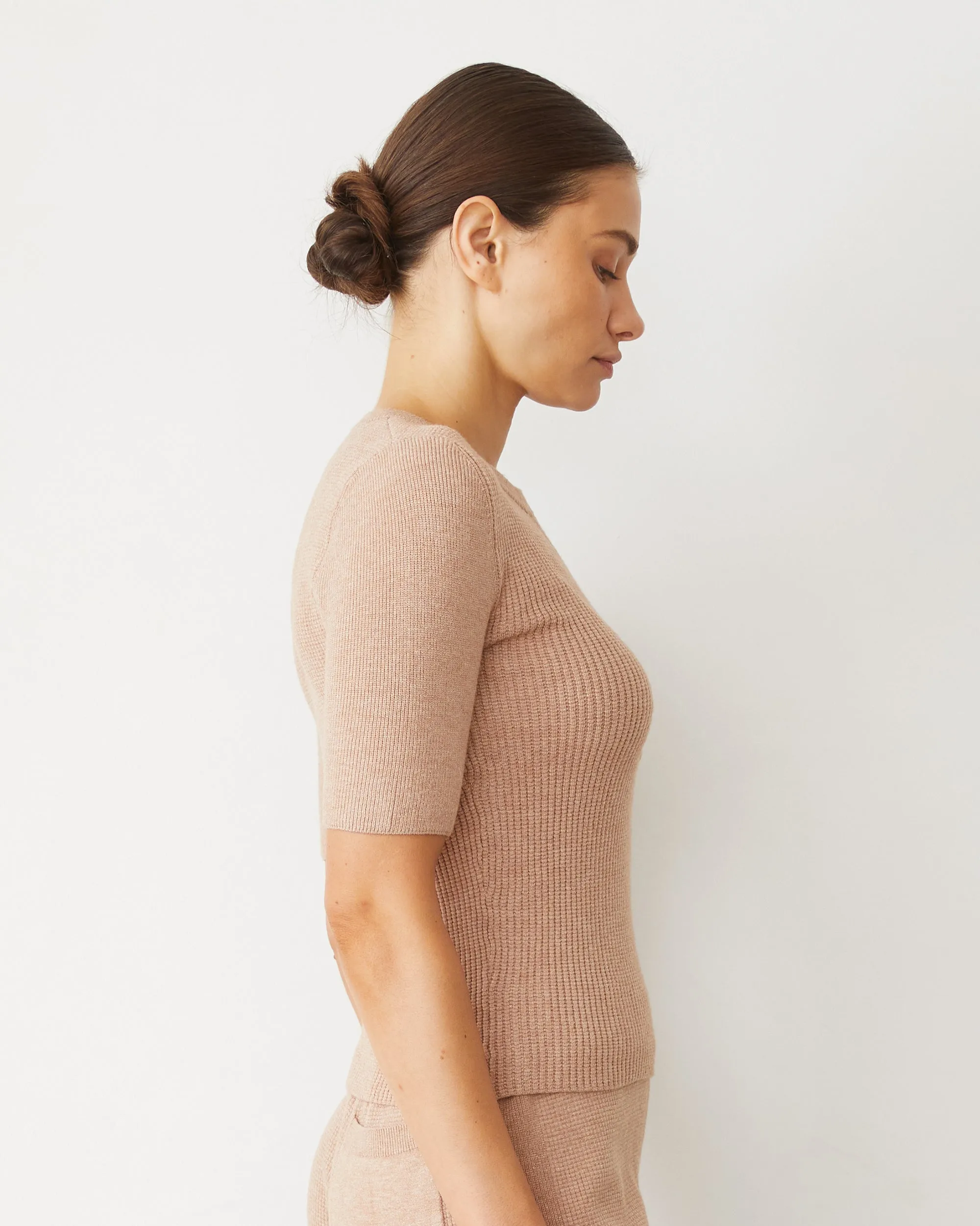 Softknit Rib Waffle Henley Slim Outfit