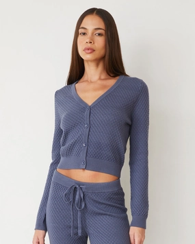 Softknit French Waffle Cardigan Statement Piece