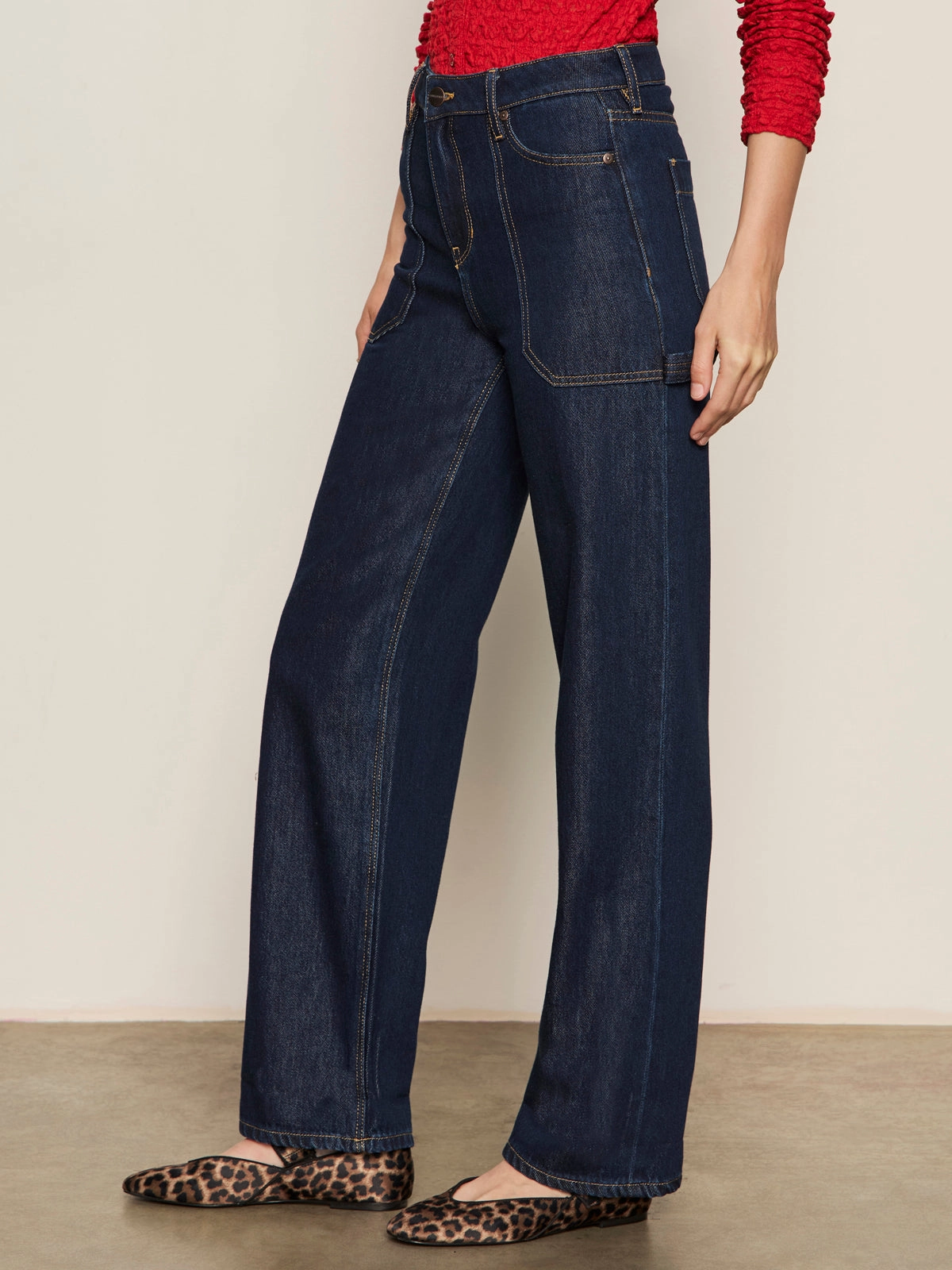 Soleil 90's Straight Jean Indigo Dark Raw Rinse Comfort-stretch