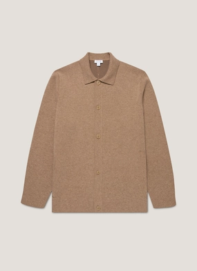 Slim-fit winter knit Men's Double Faced Jacket in Mink