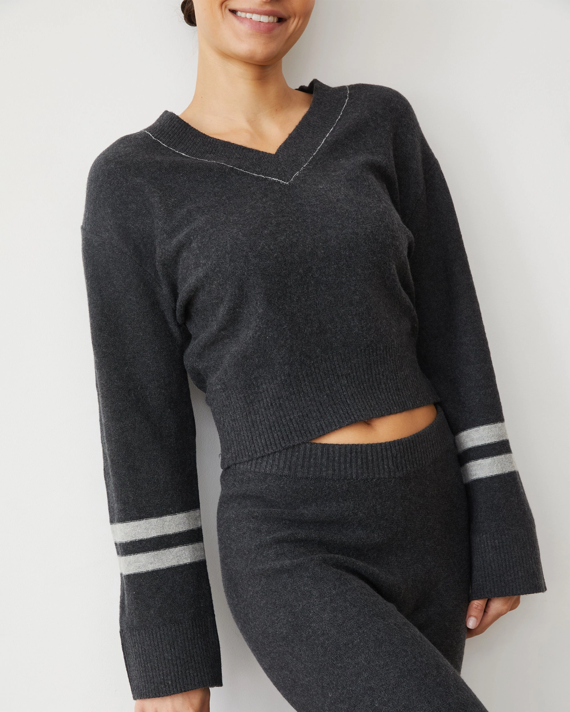 Sophisticated Fit Plush Stripe Sweater