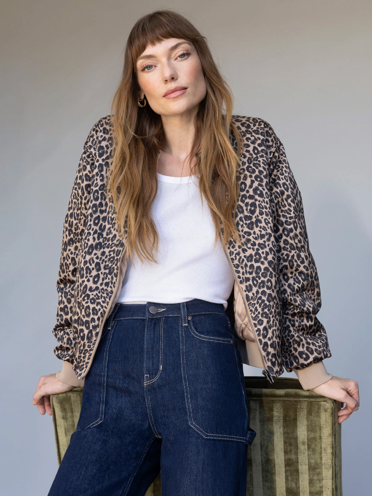 Monroe Sateen Bomber Jacket French Kitty Rainproof Coat Textured Jacket