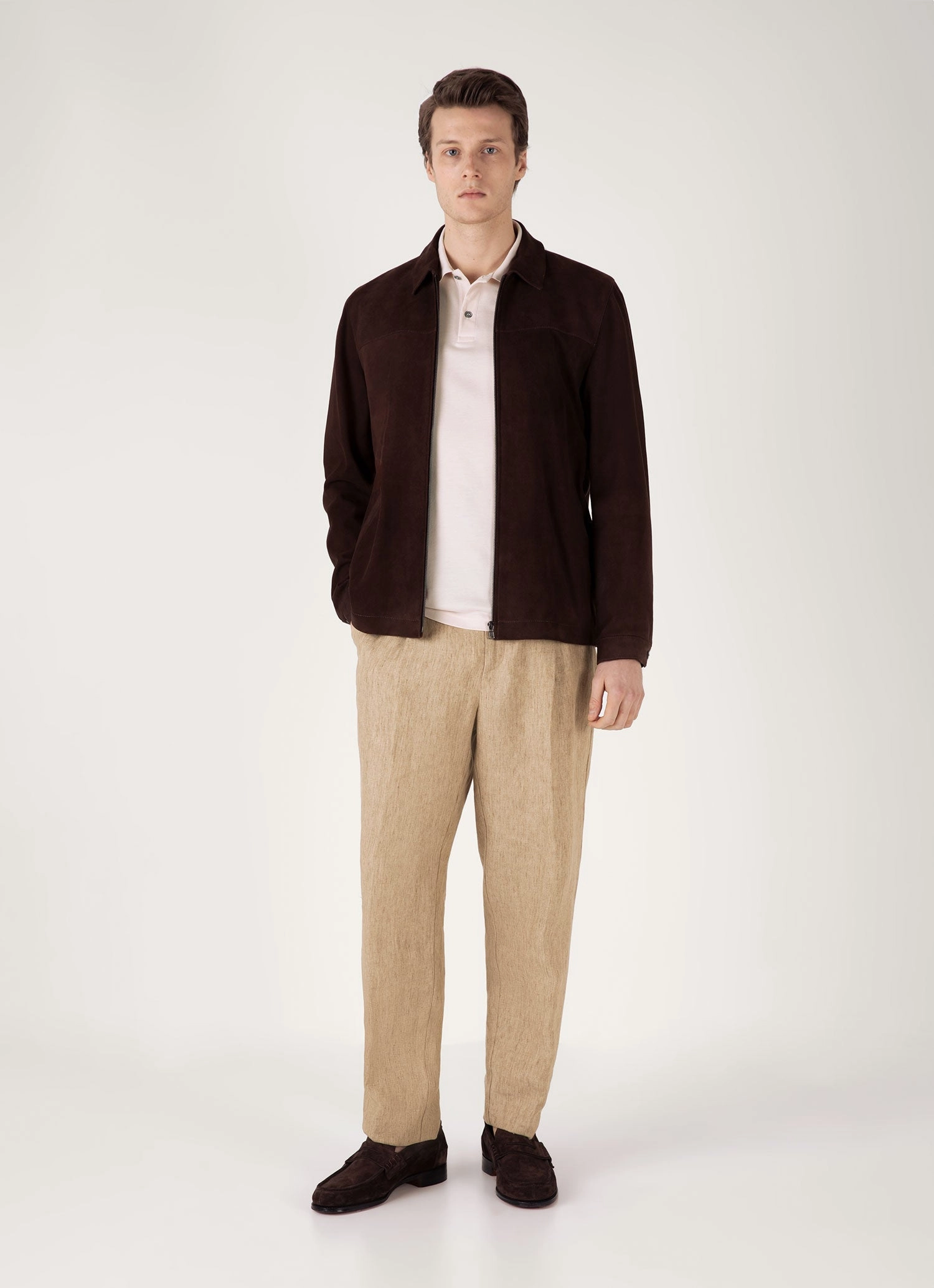 Sporty Design Men's Piqu?? Polo Shirt in Pastel Pink