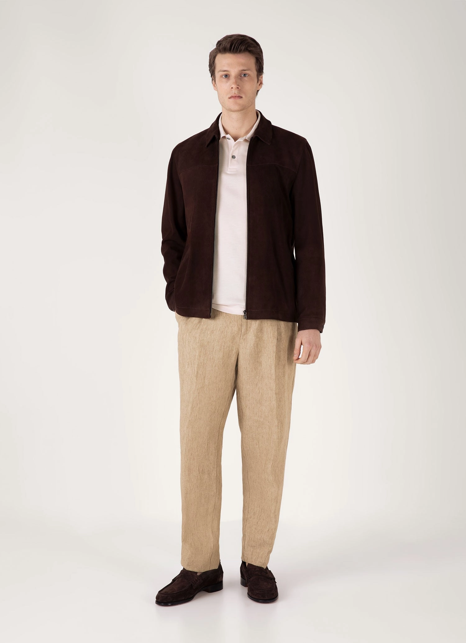 Sporty Design Men's Piqu?? Polo Shirt in Pastel Pink