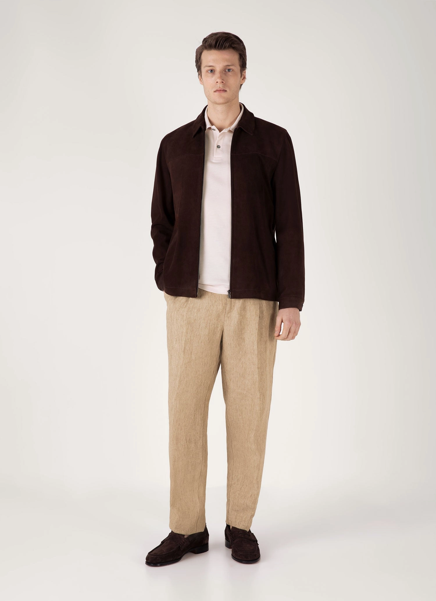 Sporty Design Men's Piqu?? Polo Shirt in Pastel Pink