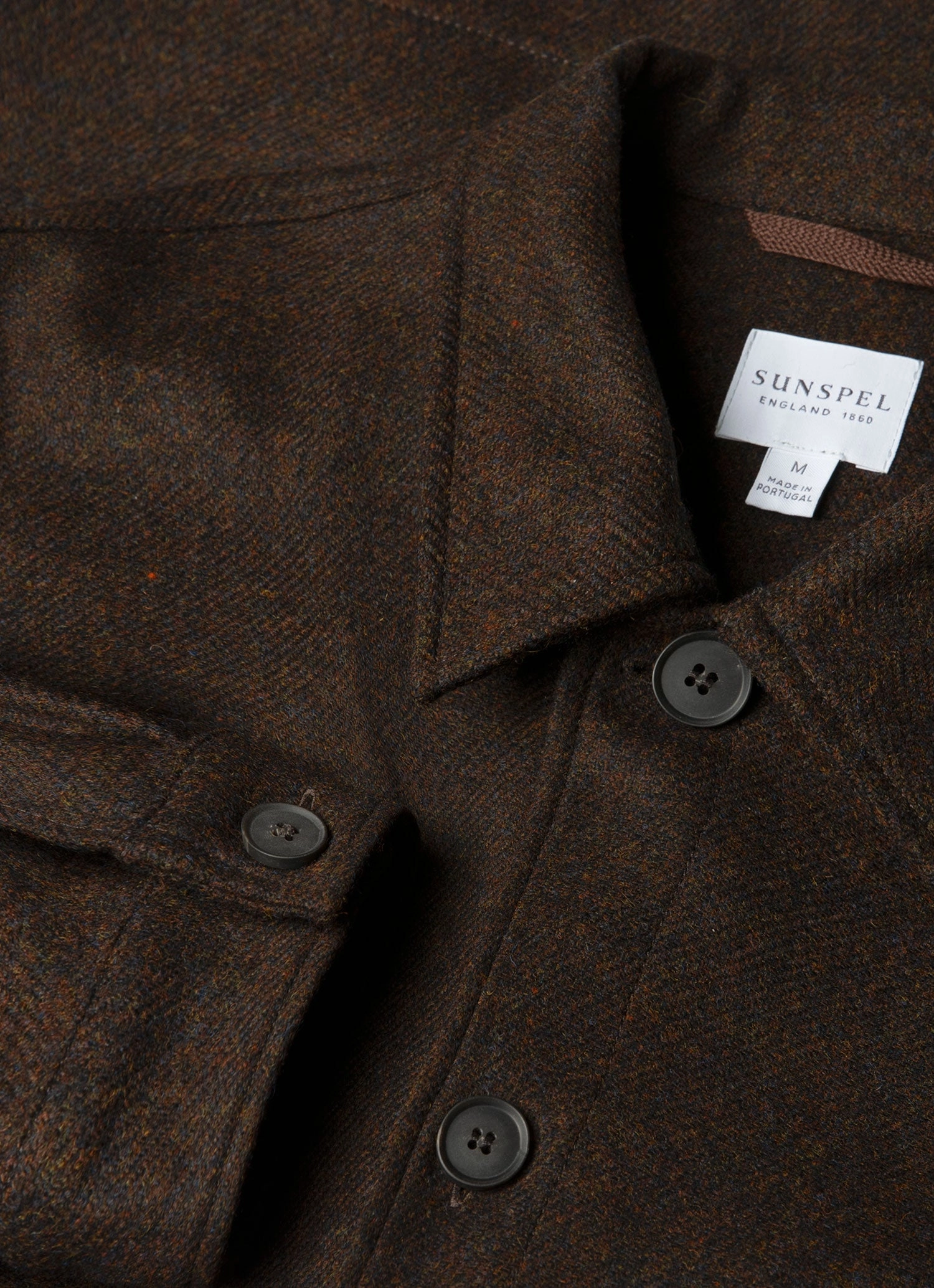 spring essential Men's Wool Twin Pocket Jacket in Truffle