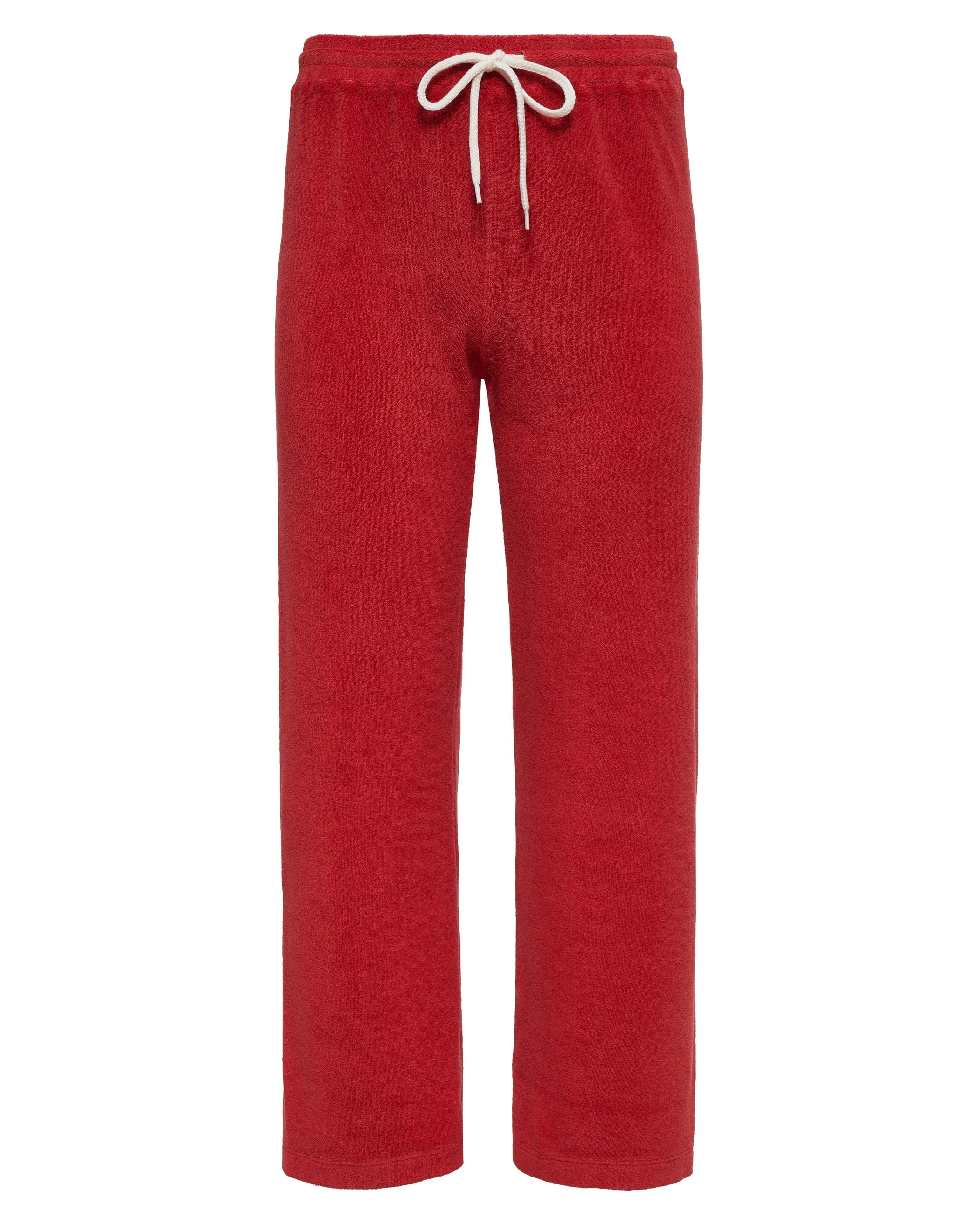 Straight Leg Terry Cloth Crop Pant