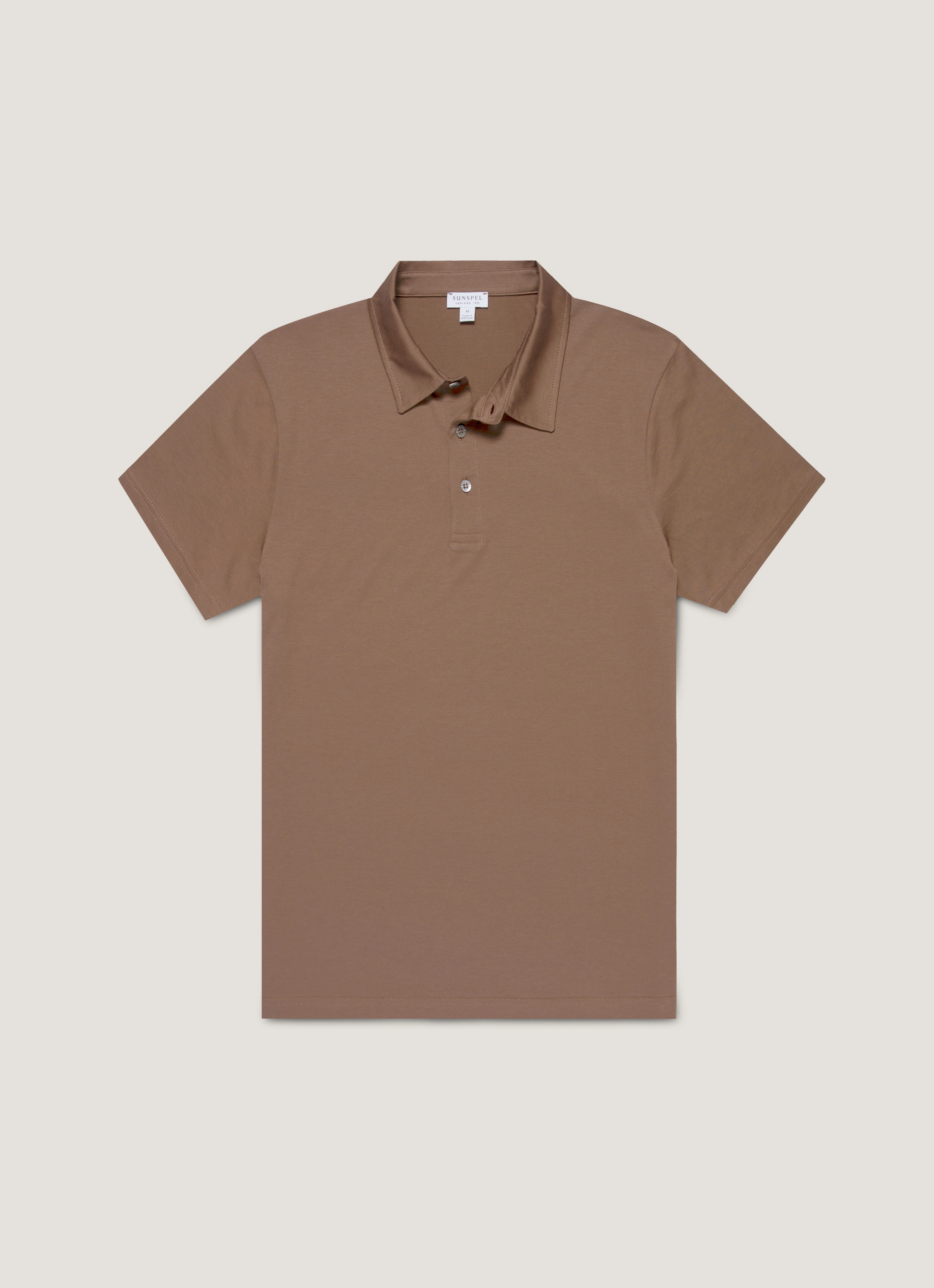 Urban Wave Street Daily Look Men's Classic Jersey Polo Shirt in Bark