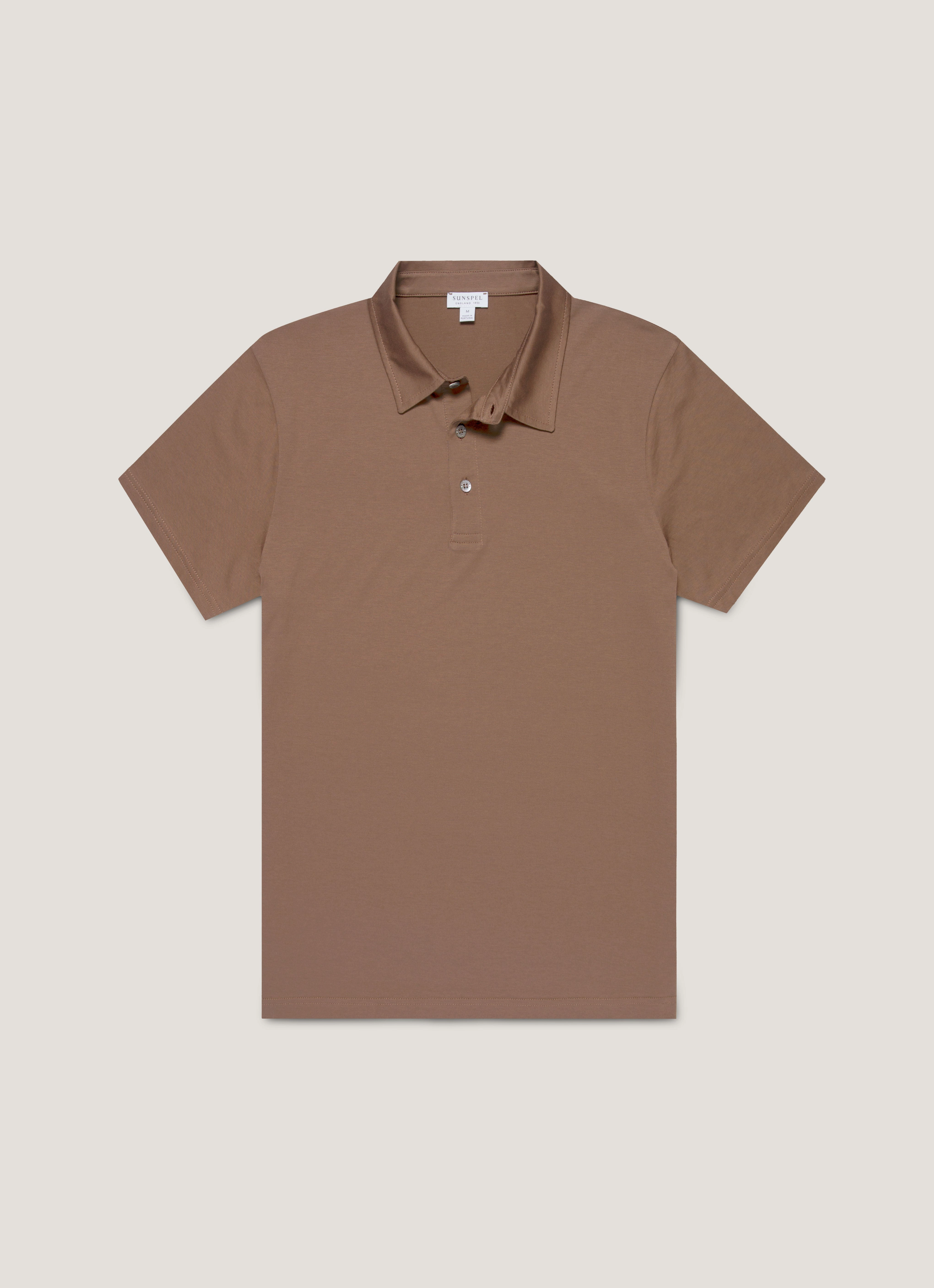 Fresh Outfit Ready Men's Classic Jersey Polo Shirt in Bark
