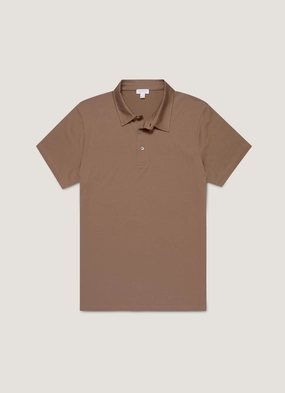 Fresh Outfit Ready Men's Classic Jersey Polo Shirt in Bark