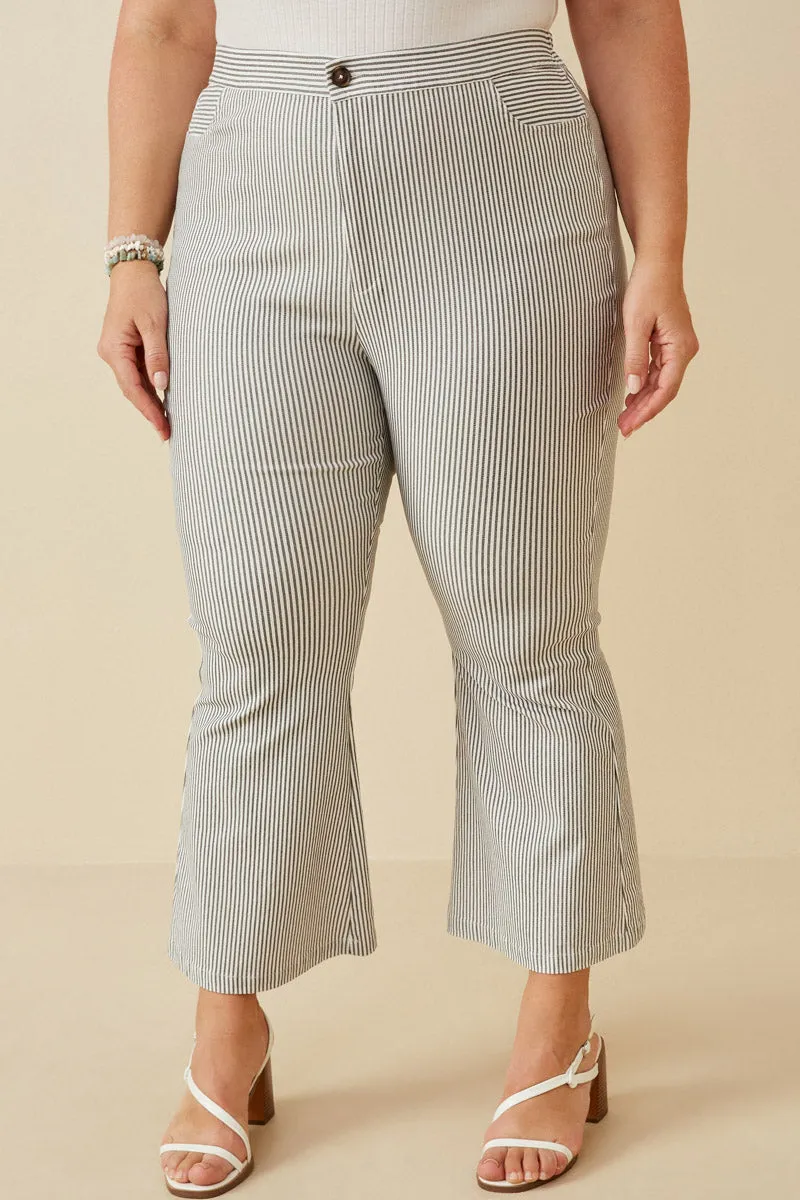 Walk Friendly Stretch Pinstripe Flared Pants