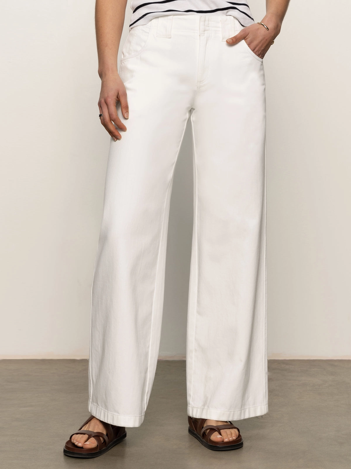 Arden Wide Leg Jeans Brilliant White Autumn Style