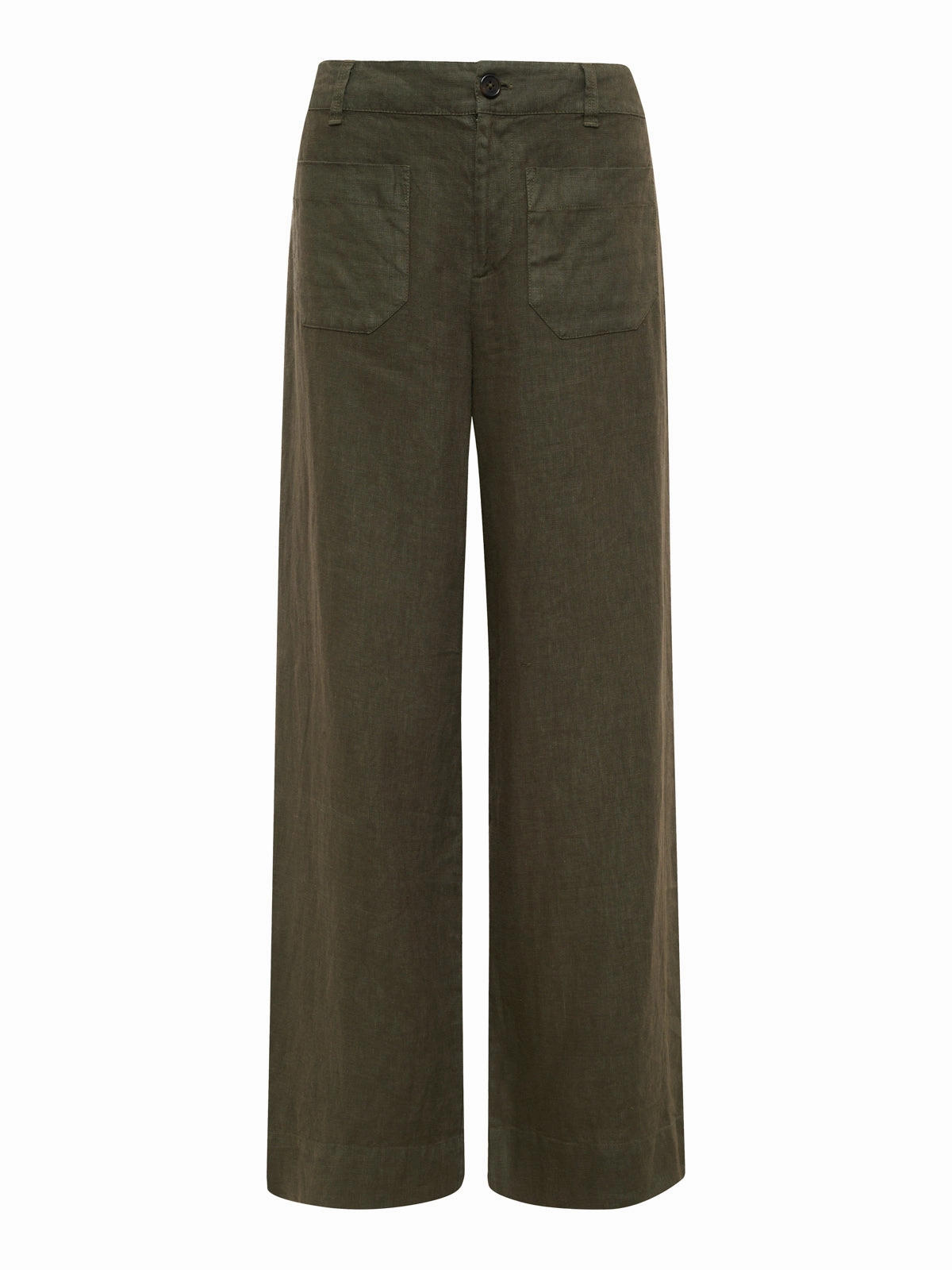 Stretchy The Linen Marine Wide Leg Semi-High Rise Pant Kalamata Extended Sizing