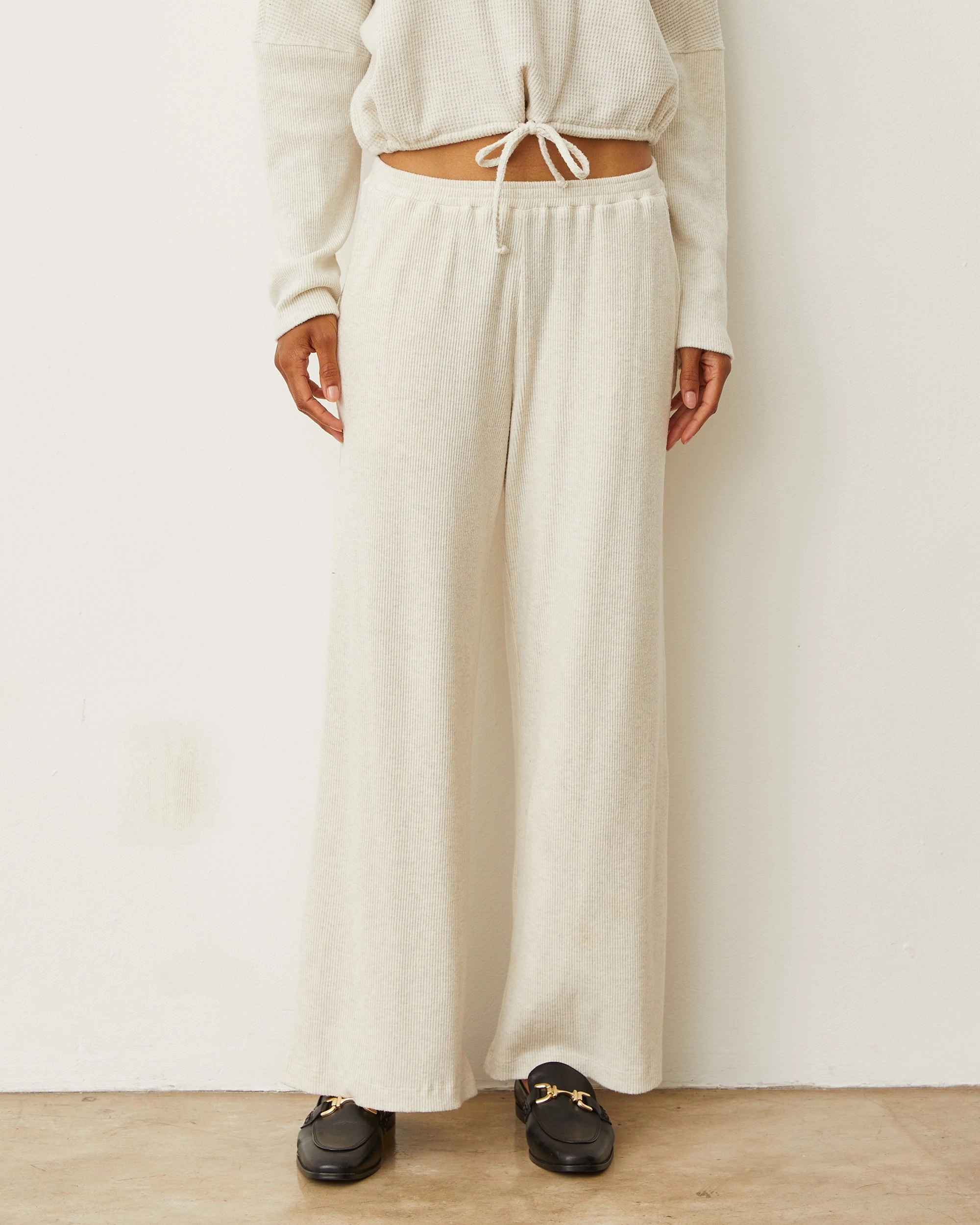 Stretchy Waist Brushed Rib Pant