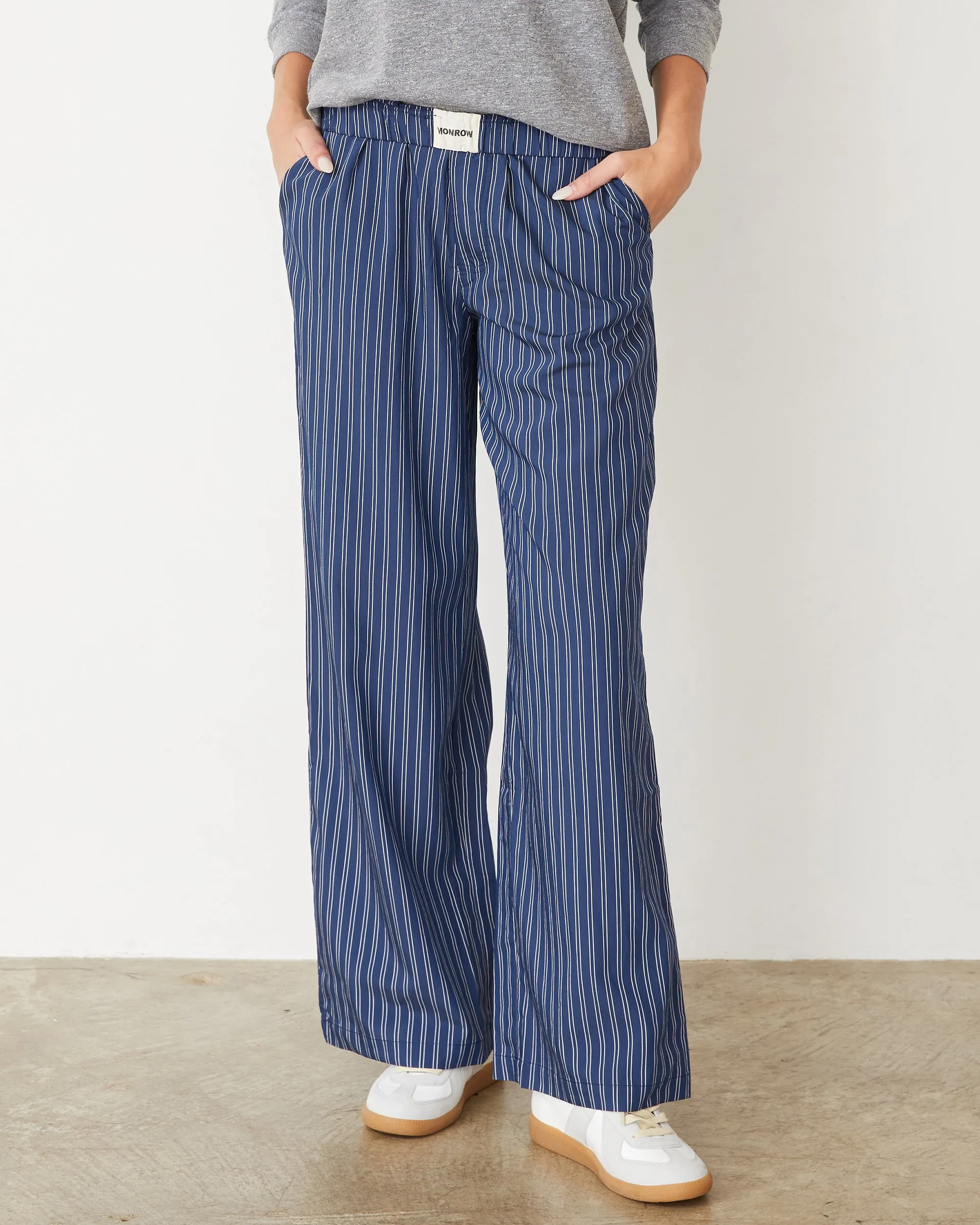Stripe Poplin Boxer Pants cute