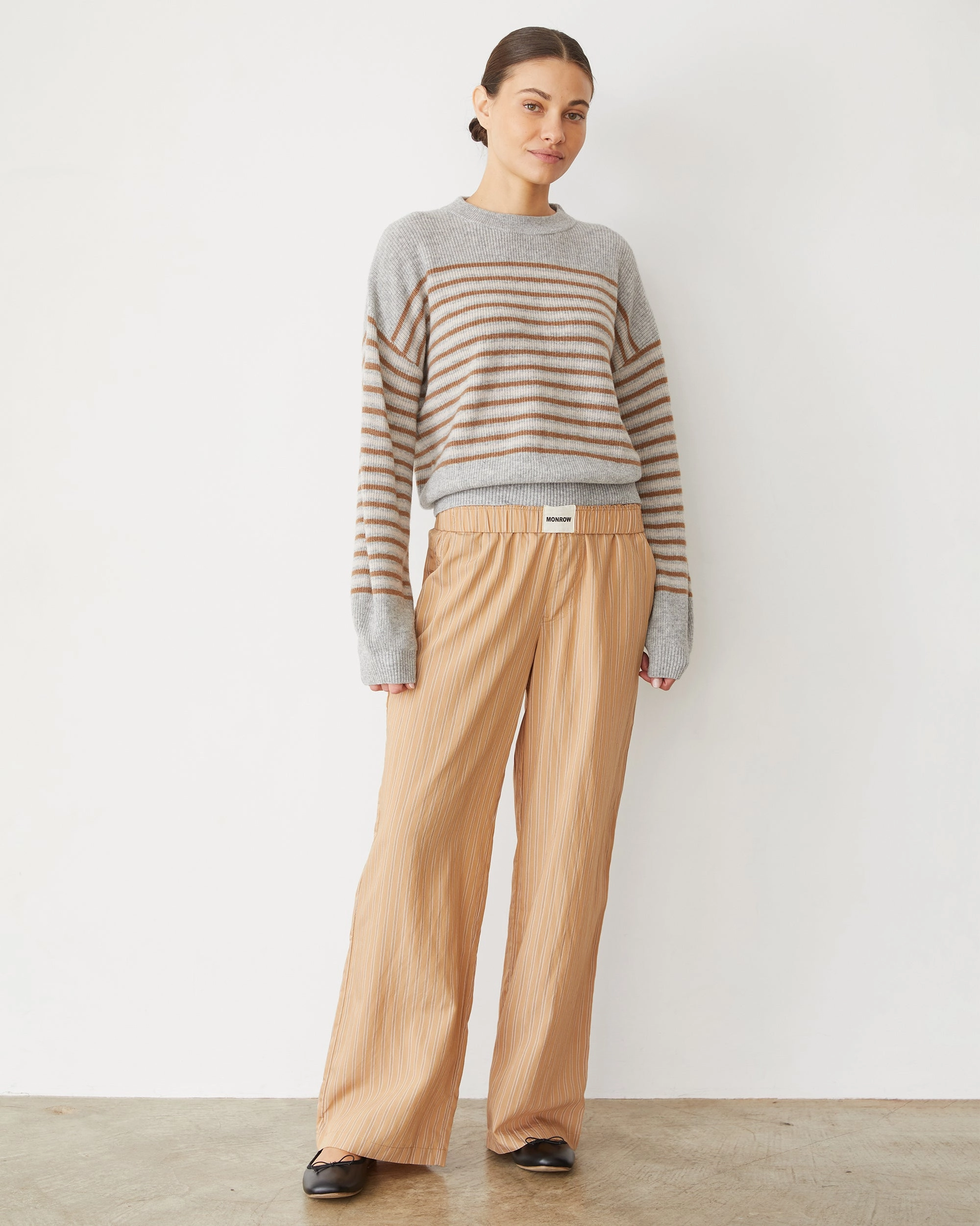Stripe Poplin Boxer Pants Cycling