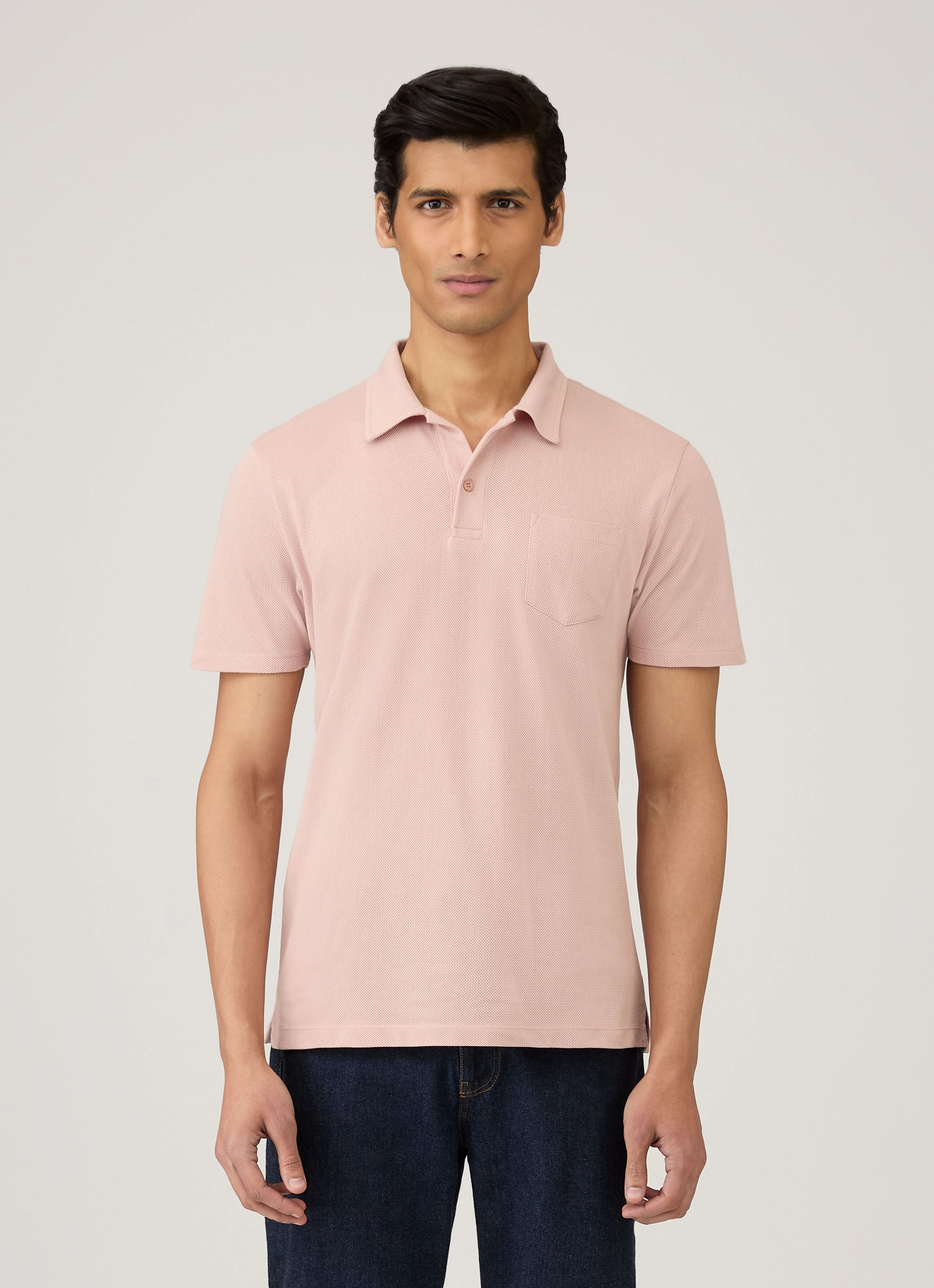 Style Fit Men's Riviera Polo Shirt in Pale Pink
