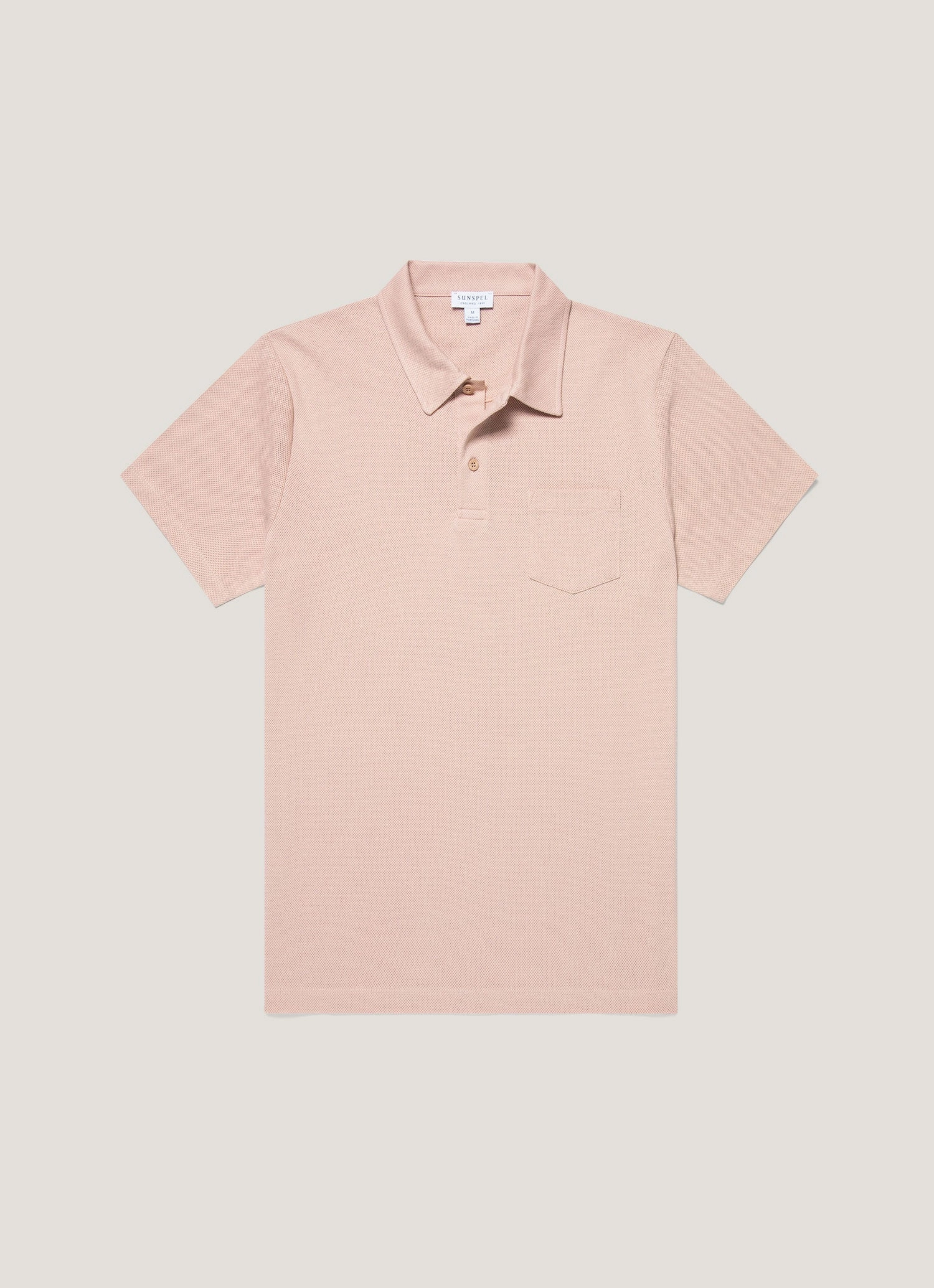 Men's Riviera Polo Shirt in Pale Pink Leisure Vibe